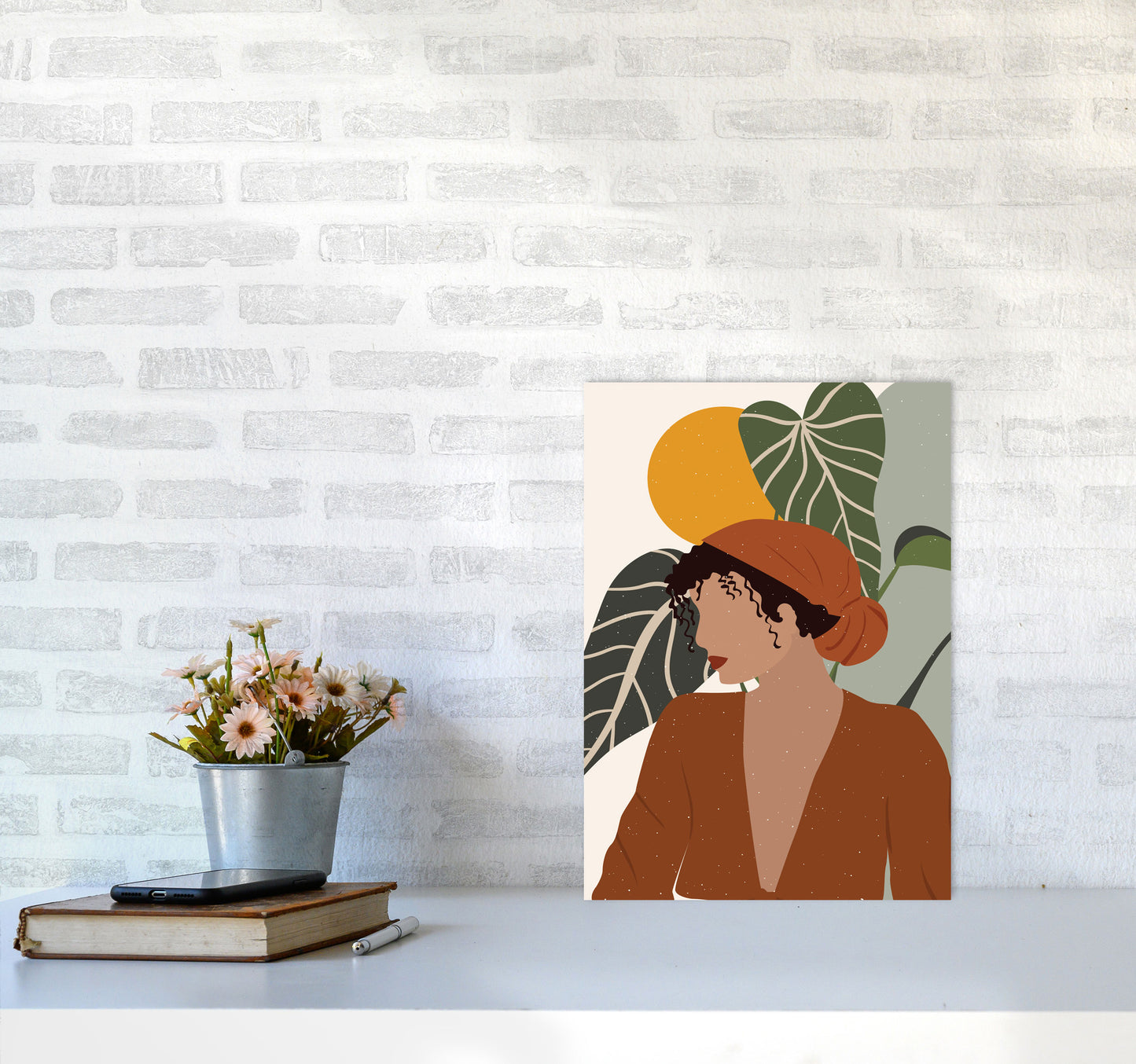 Girl Boho Art Print by Essentially Nomadic A3 Black Frame
