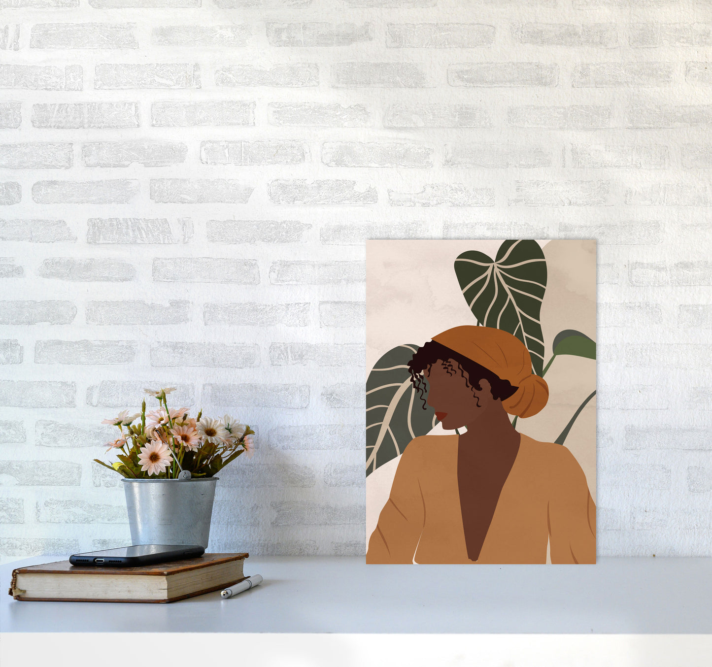 Girl Woman Ethnic Boho Art Print by Essentially Nomadic A3 Black Frame