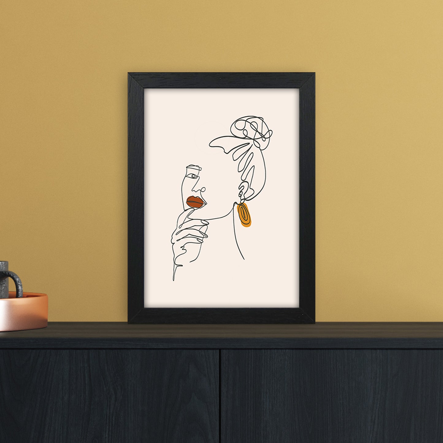 Women Line Art Art Print by Essentially Nomadic A4 White Frame