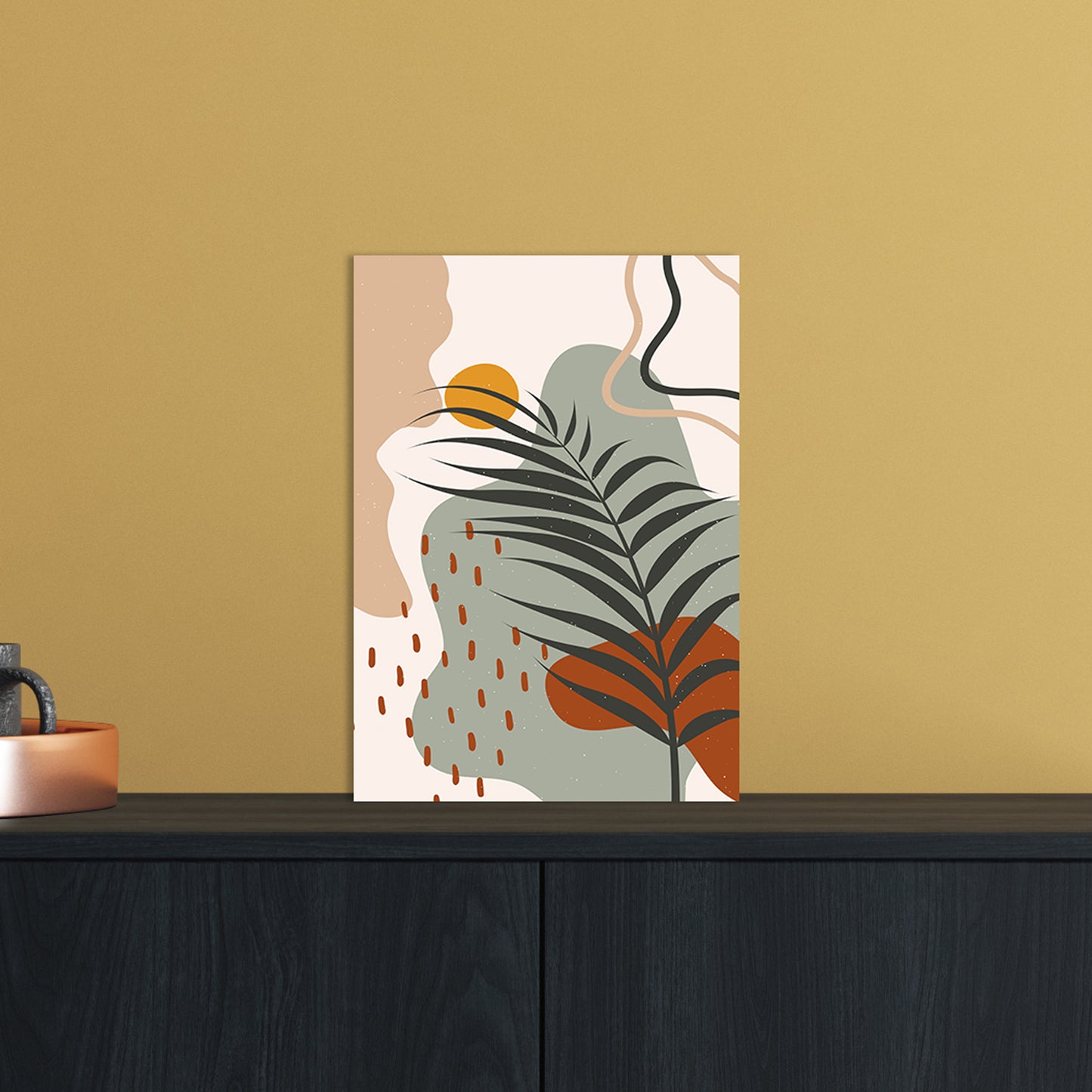 Botanical Abstract 2 2x3 01 Art Print by Essentially Nomadic A4 Black Frame