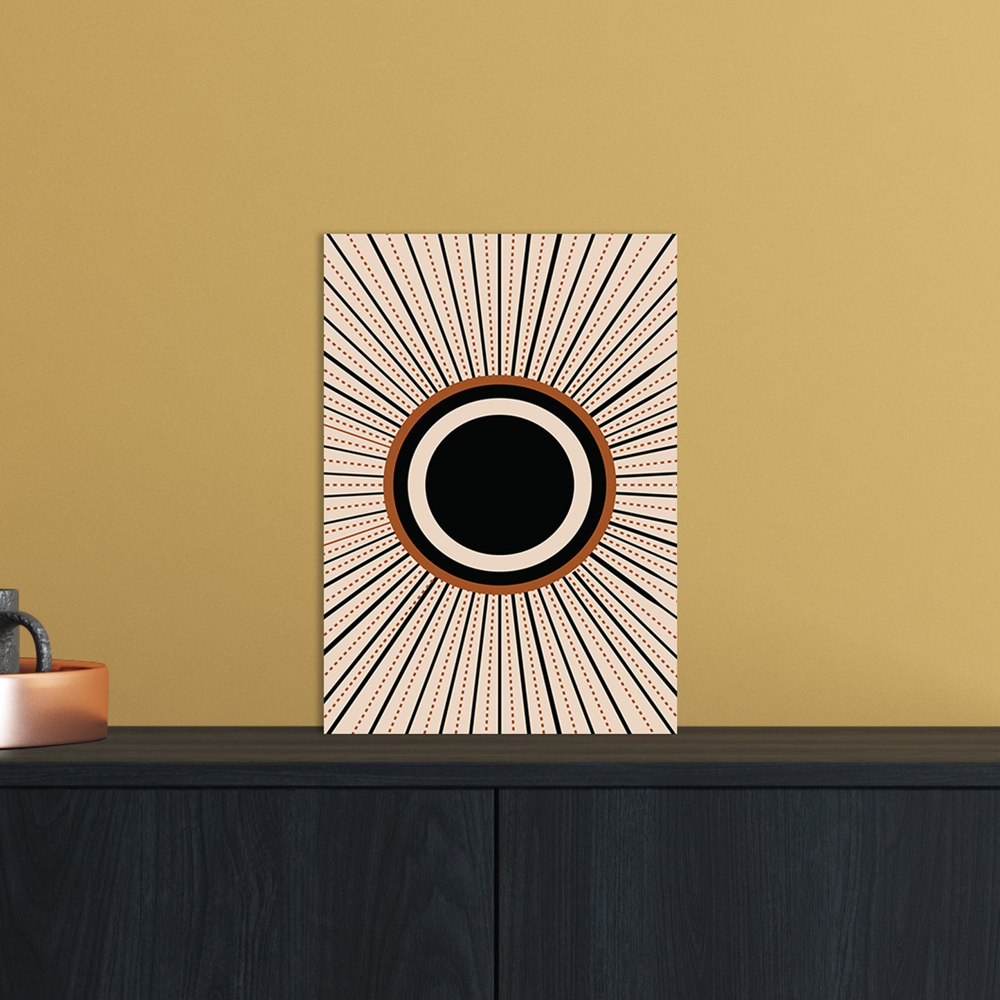 Boho Sun 1 Art Print by Essentially Nomadic A4 Black Frame