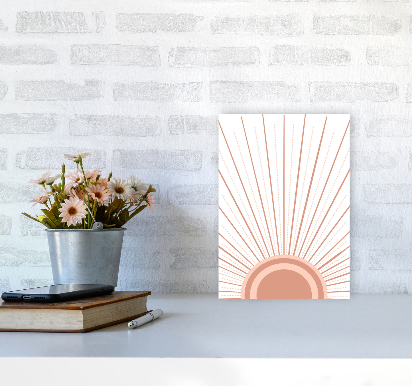 Boho Sunrise Art Print by Essentially Nomadic A4 Black Frame