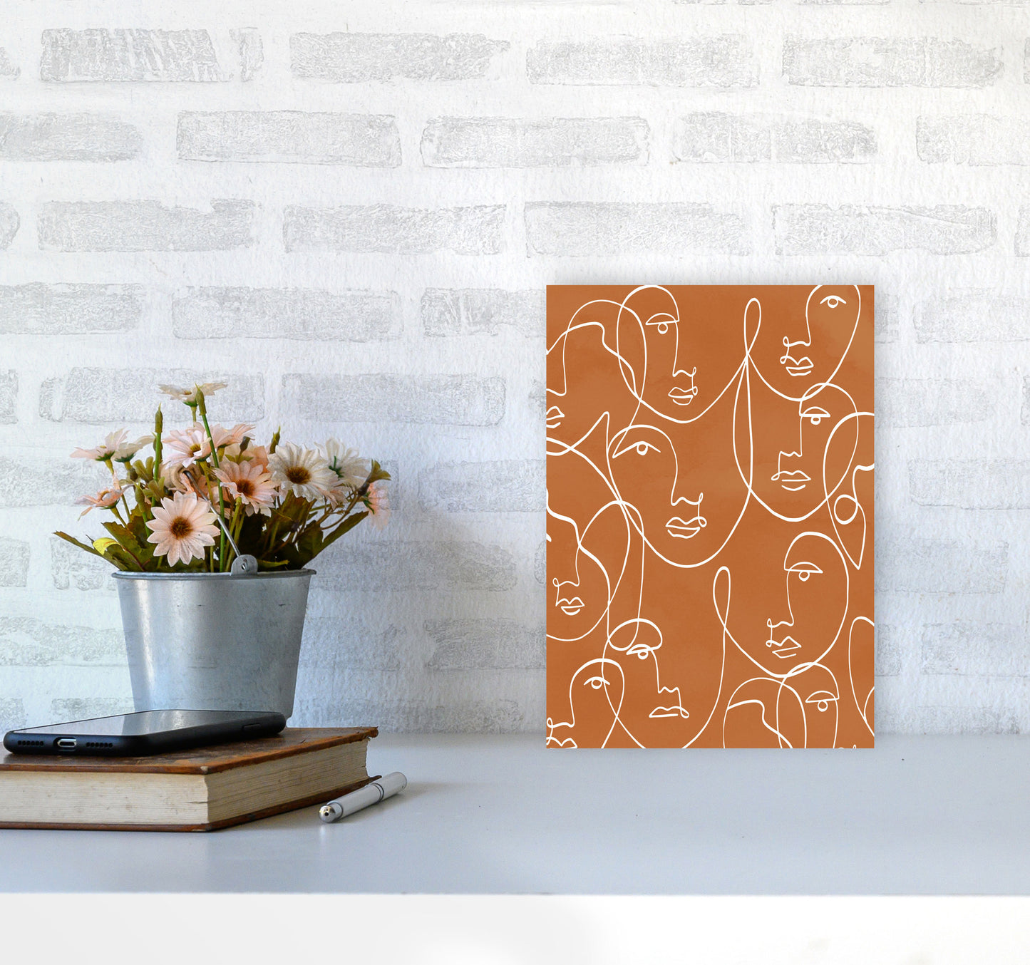 Face Line Art Art Print by Essentially Nomadic A4 Black Frame