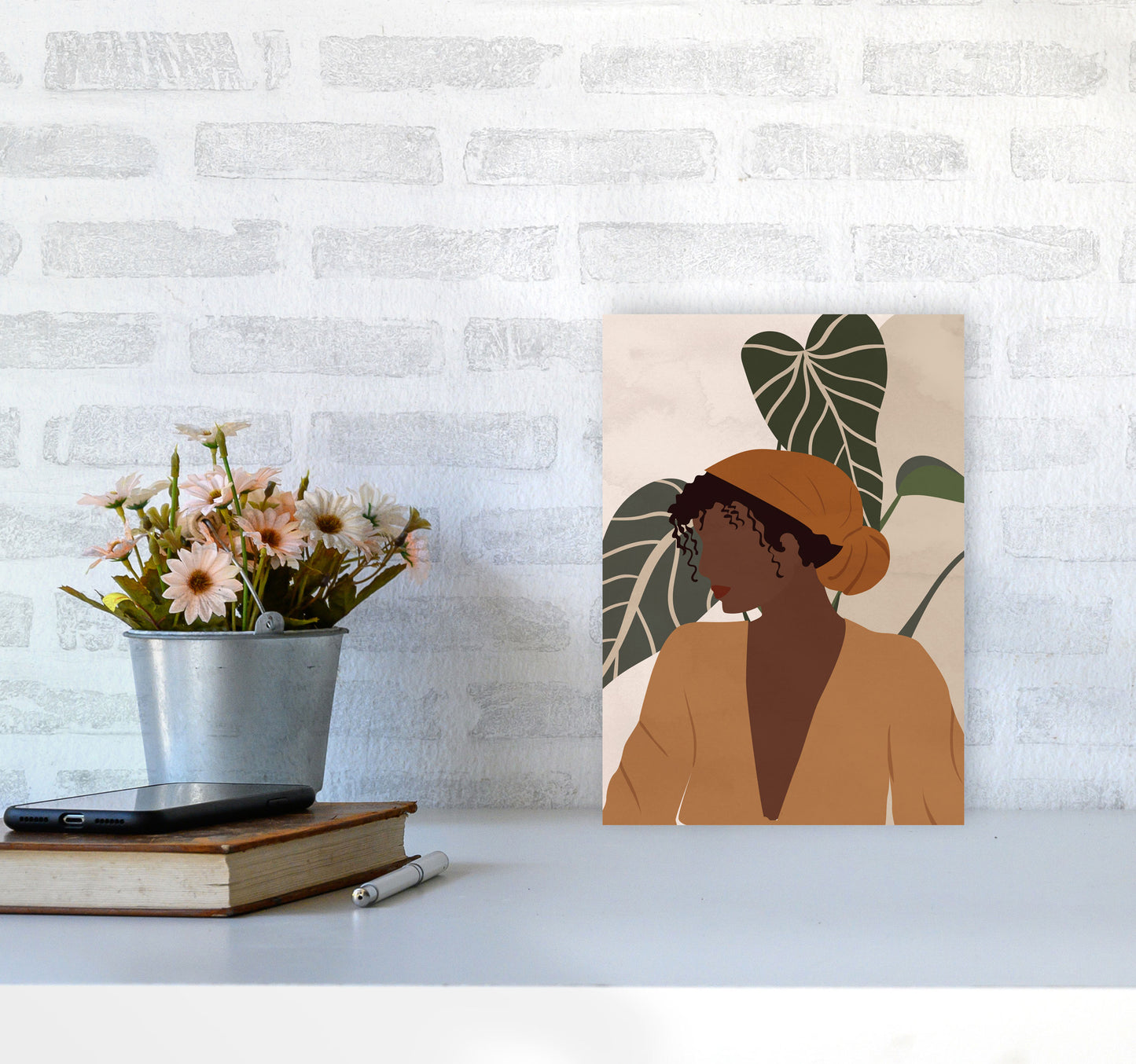 Girl Woman Ethnic Boho Art Print by Essentially Nomadic A4 Black Frame