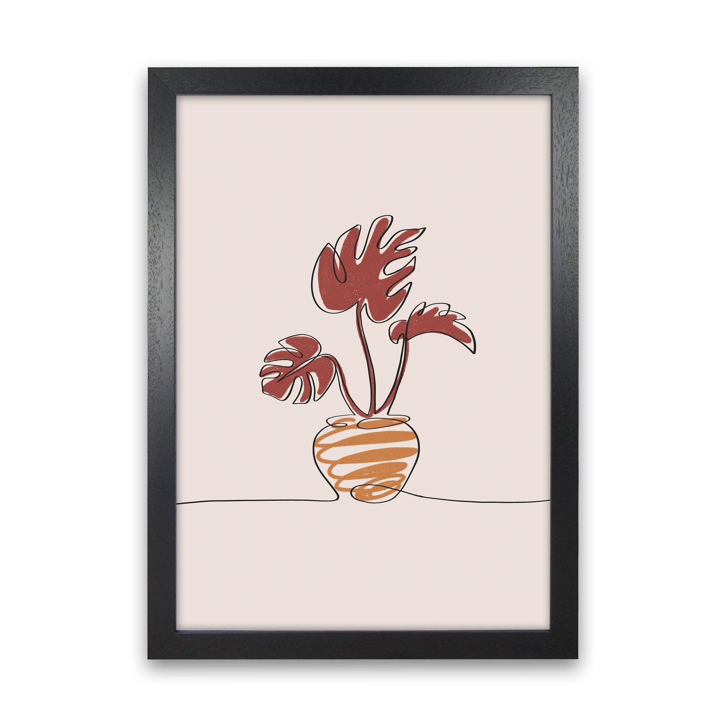 Monstera Art Print by Essentially Nomadic Black Grain