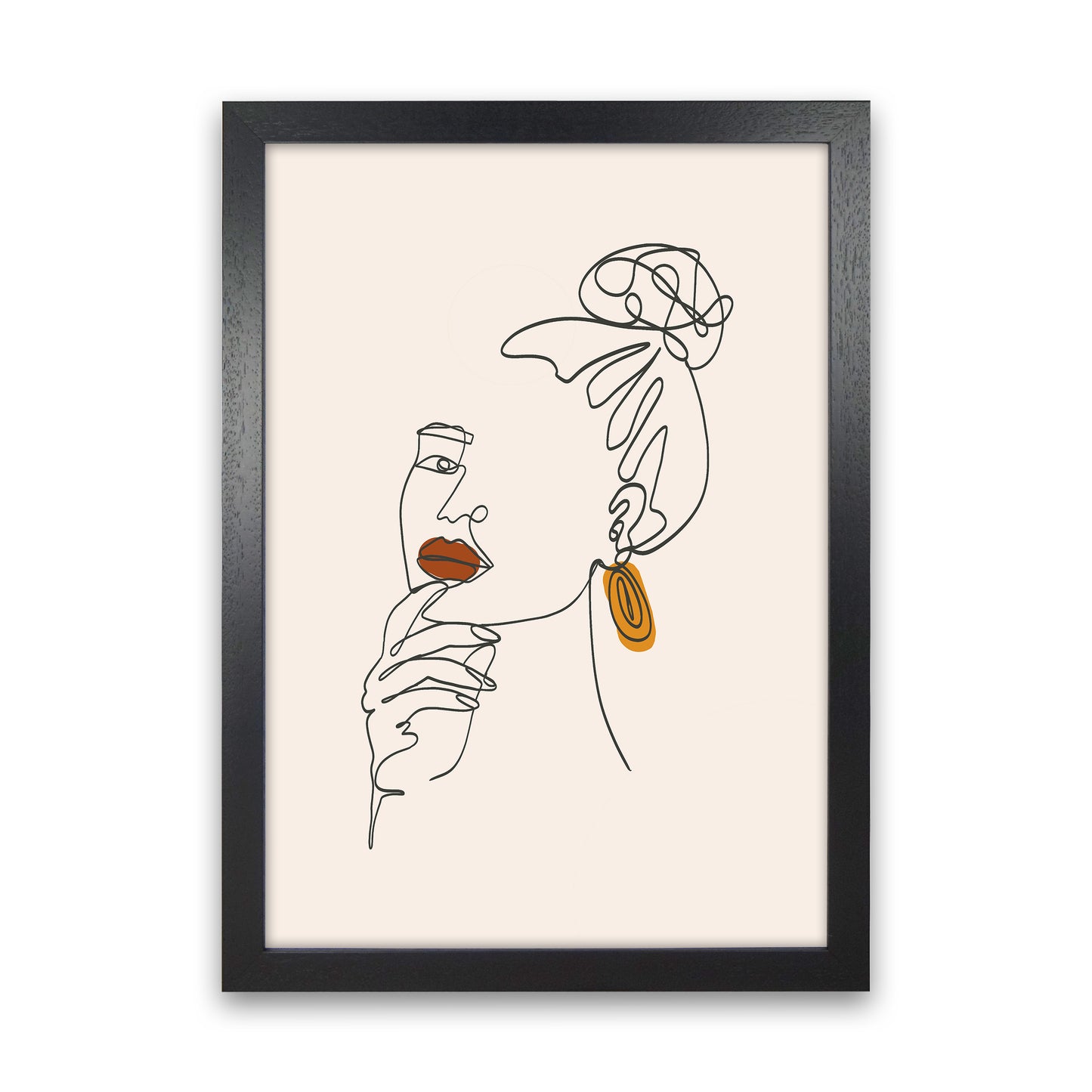 Women Line Art Art Print by Essentially Nomadic Black Grain