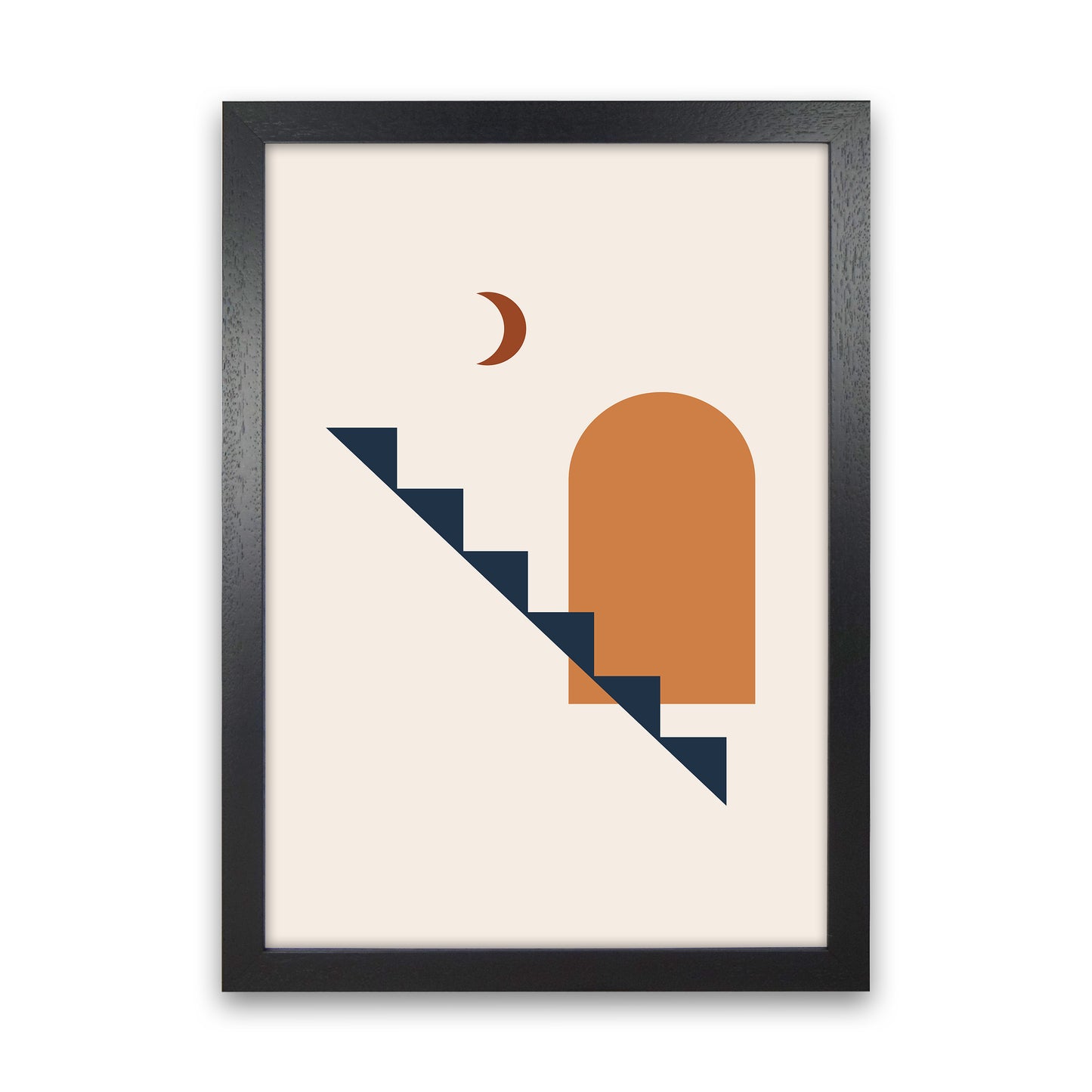 Minimal Geo Art Print by Essentially Nomadic Black Grain