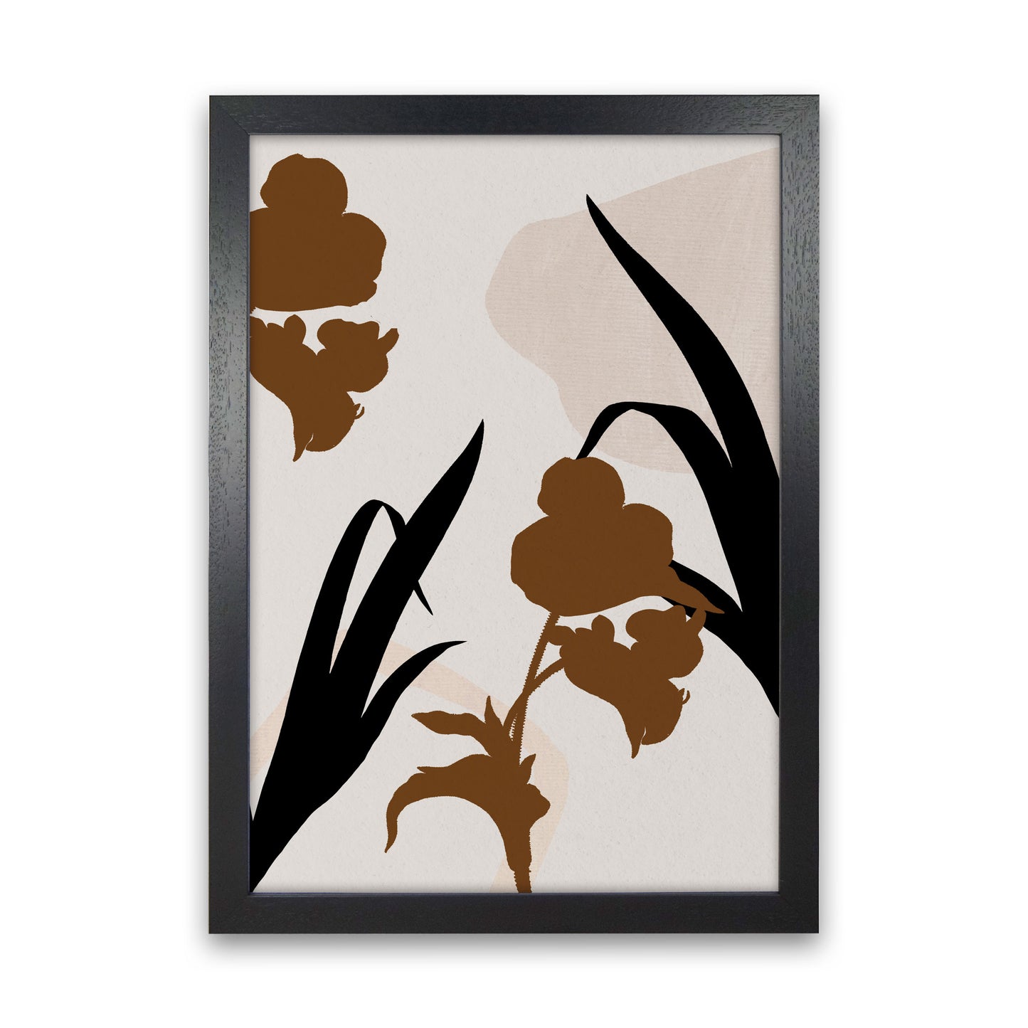 Abstract Leaf 3 Art Print by Essentially Nomadic Black Grain