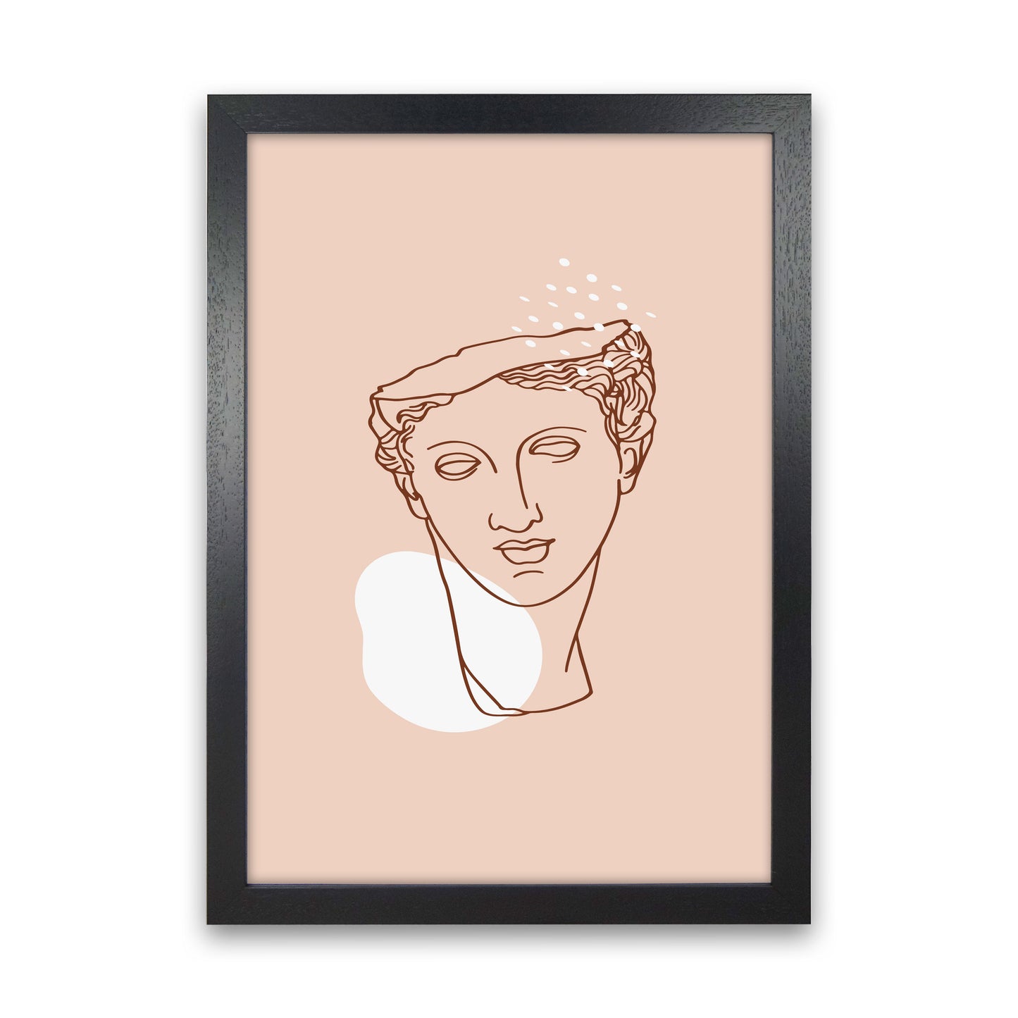 Greek Aphrodite Head Art Print by Essentially Nomadic Black Grain