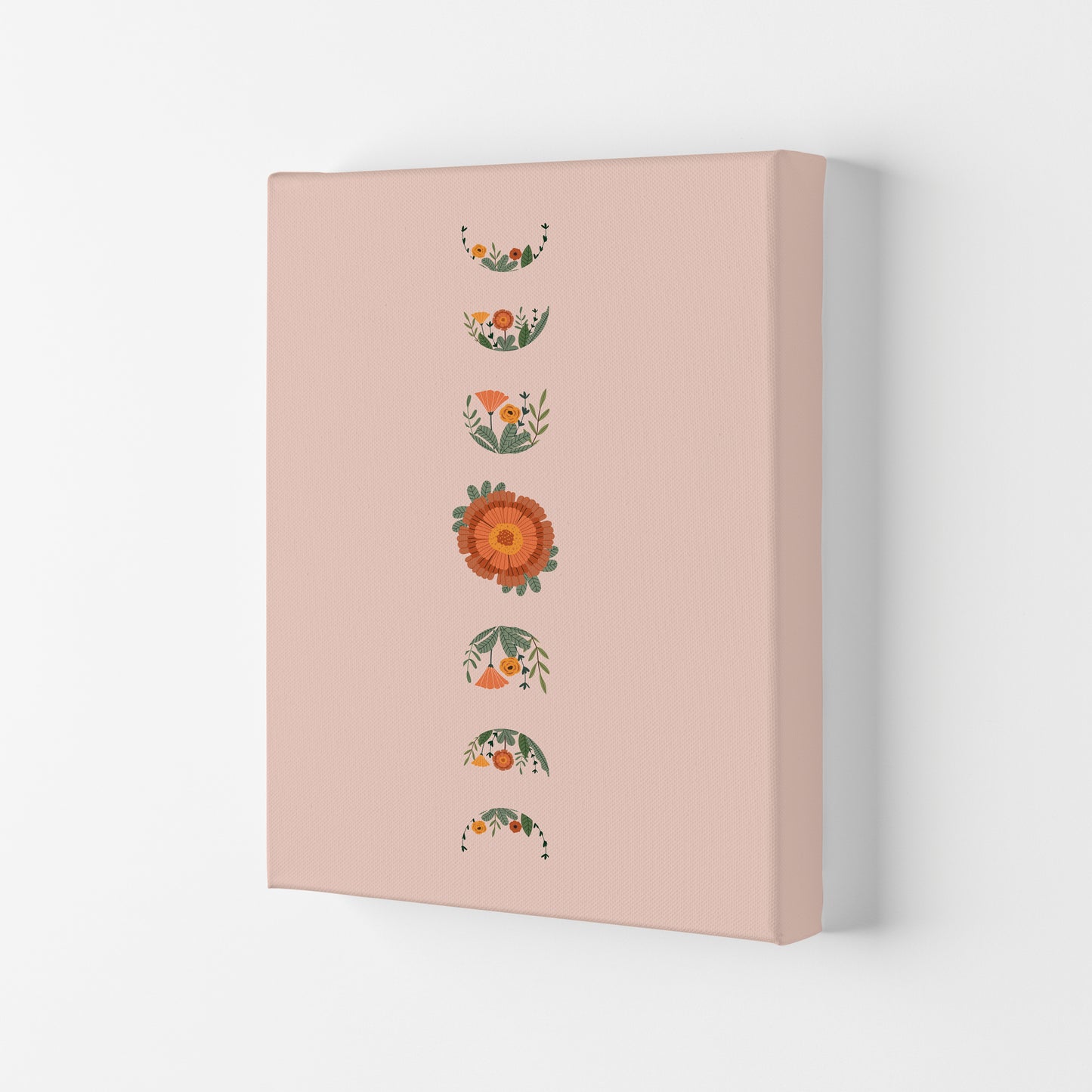 Moon Phases Floral Art Print by Essentially Nomadic Canvas