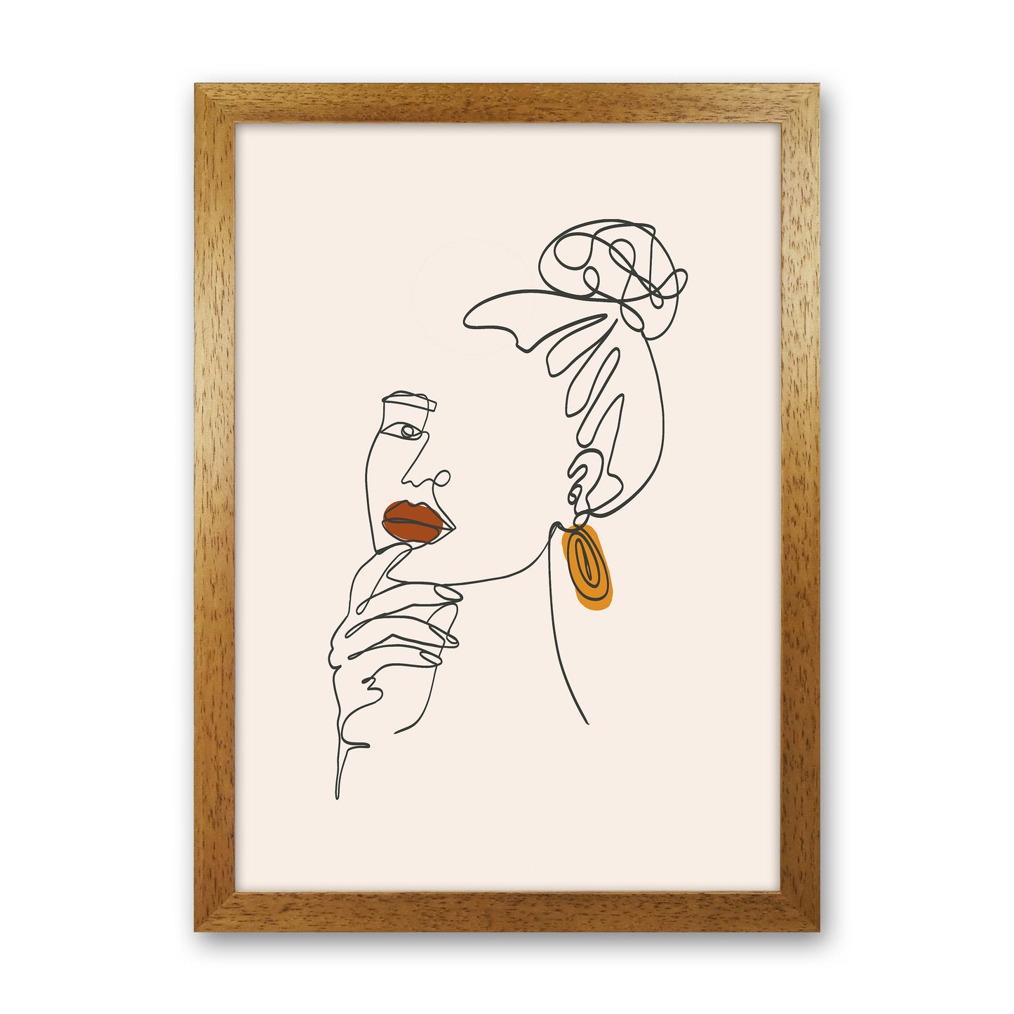 Women Line Art Art Print by Essentially Nomadic Oak Grain