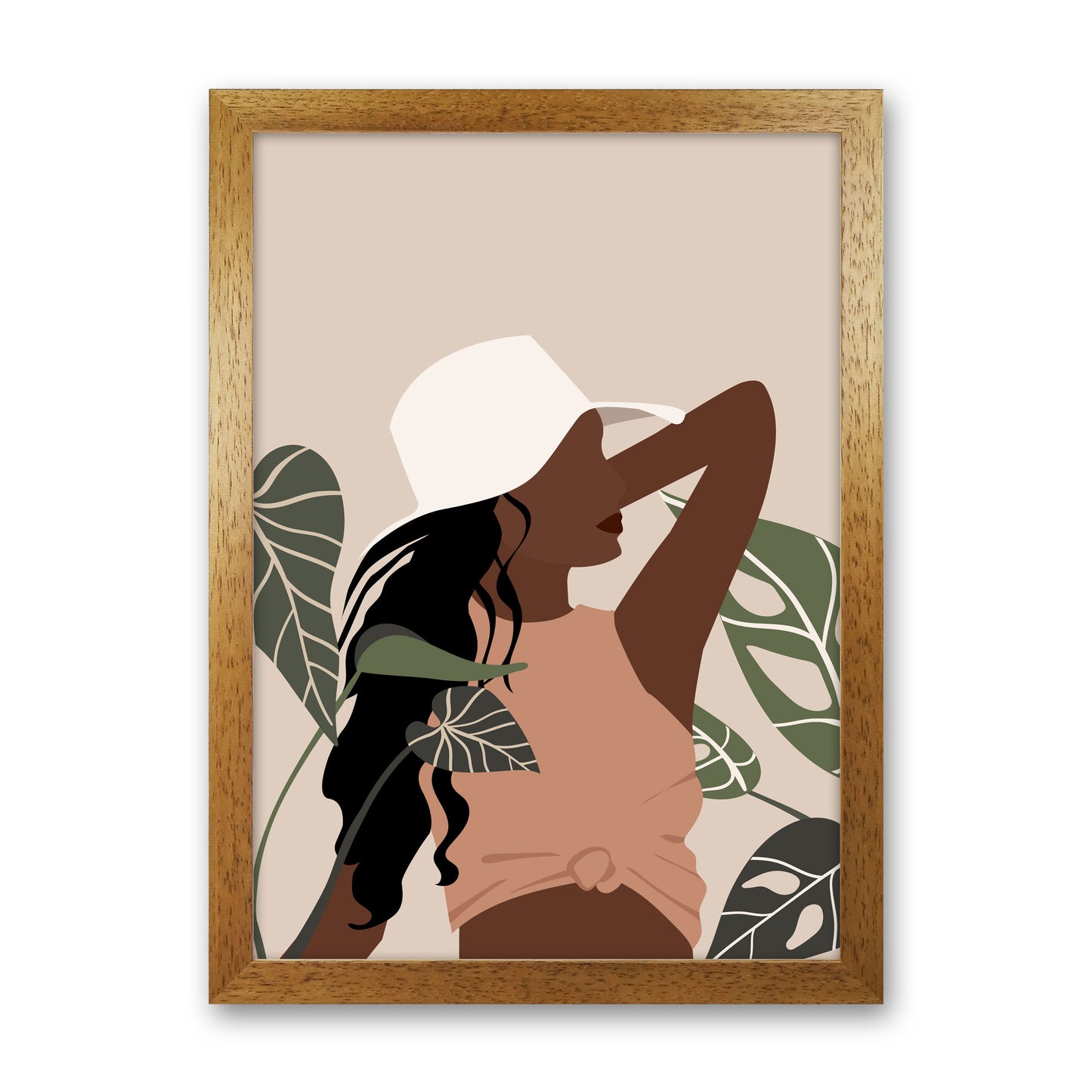 Girl Black Woman Art Print by Essentially Nomadic Oak Grain