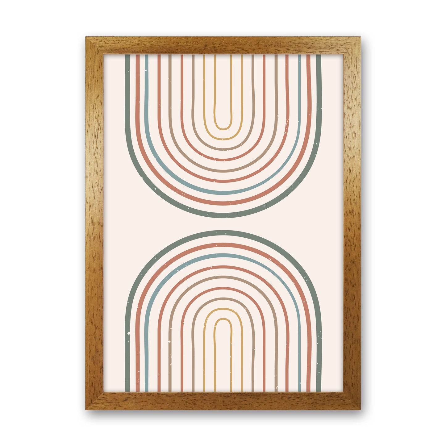 Mid Century Rainbow Art Print by Essentially Nomadic Oak Grain