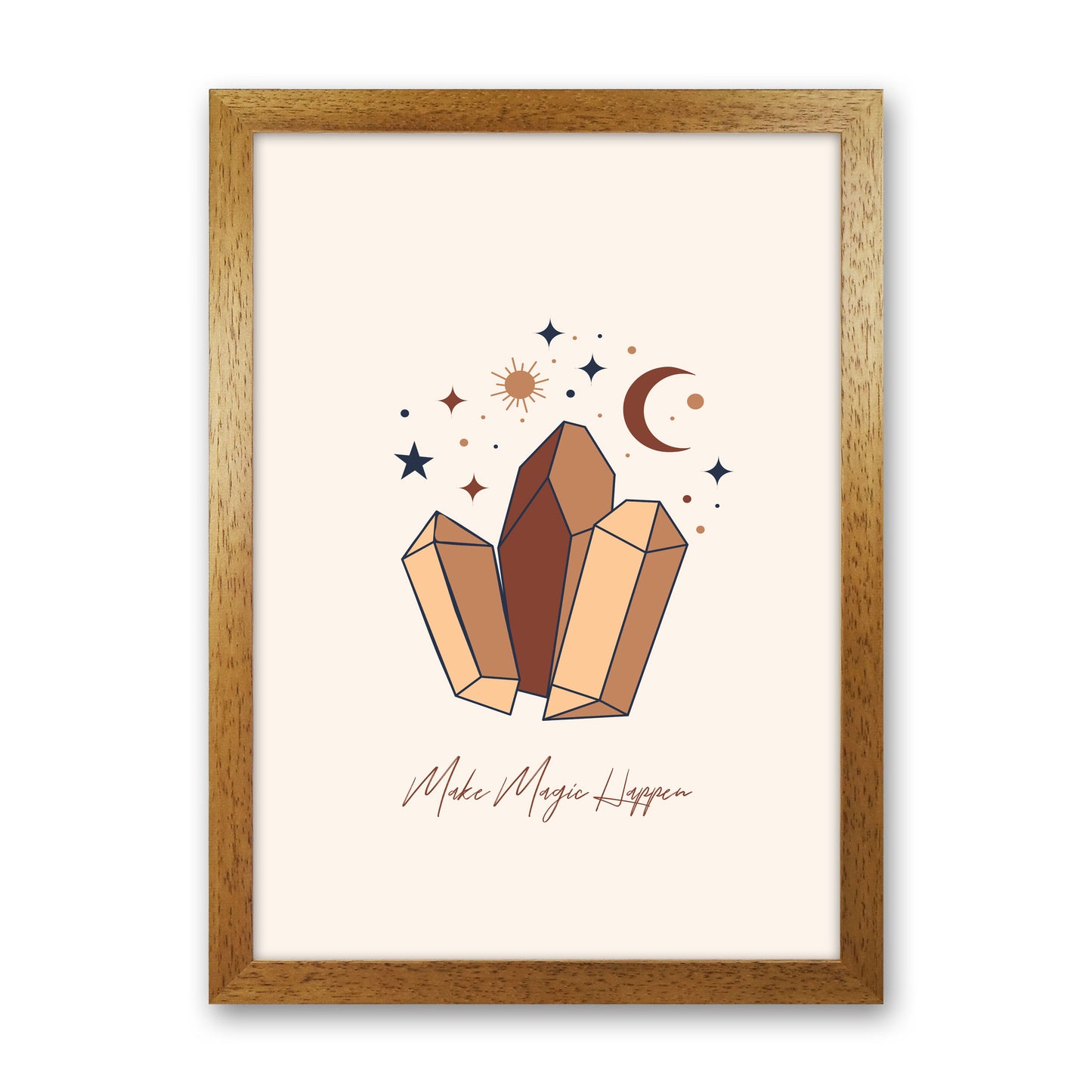 Mystical Crystal Magic Art Print by Essentially Nomadic Oak Grain
