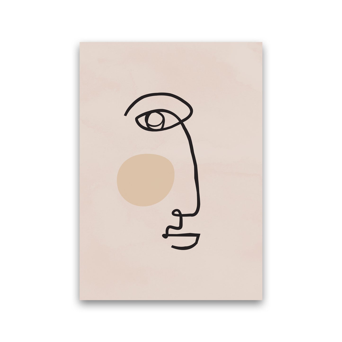 Absract 2 Face Line Art Art Print by Essentially Nomadic Print Only