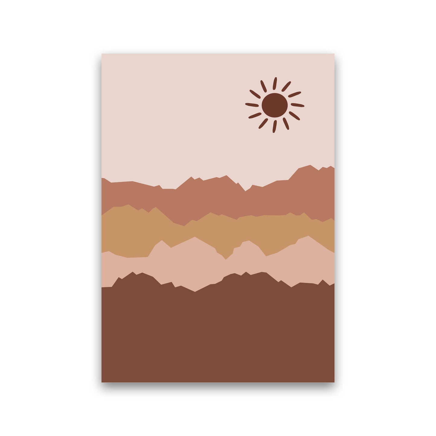 Mountain Sun Art Print by Essentially Nomadic Print Only
