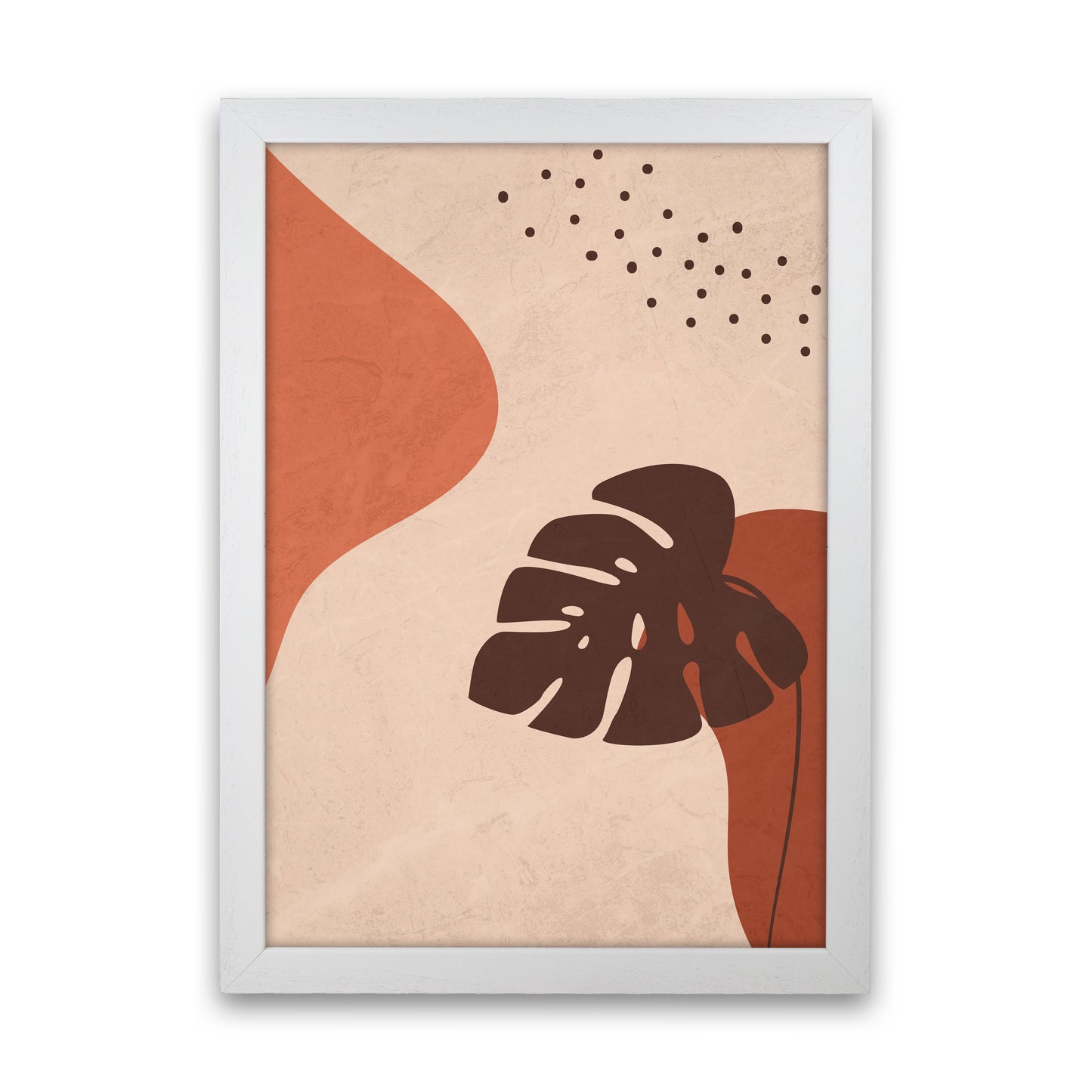 Abstract Art Monstera Art Print by Essentially Nomadic White Grain
