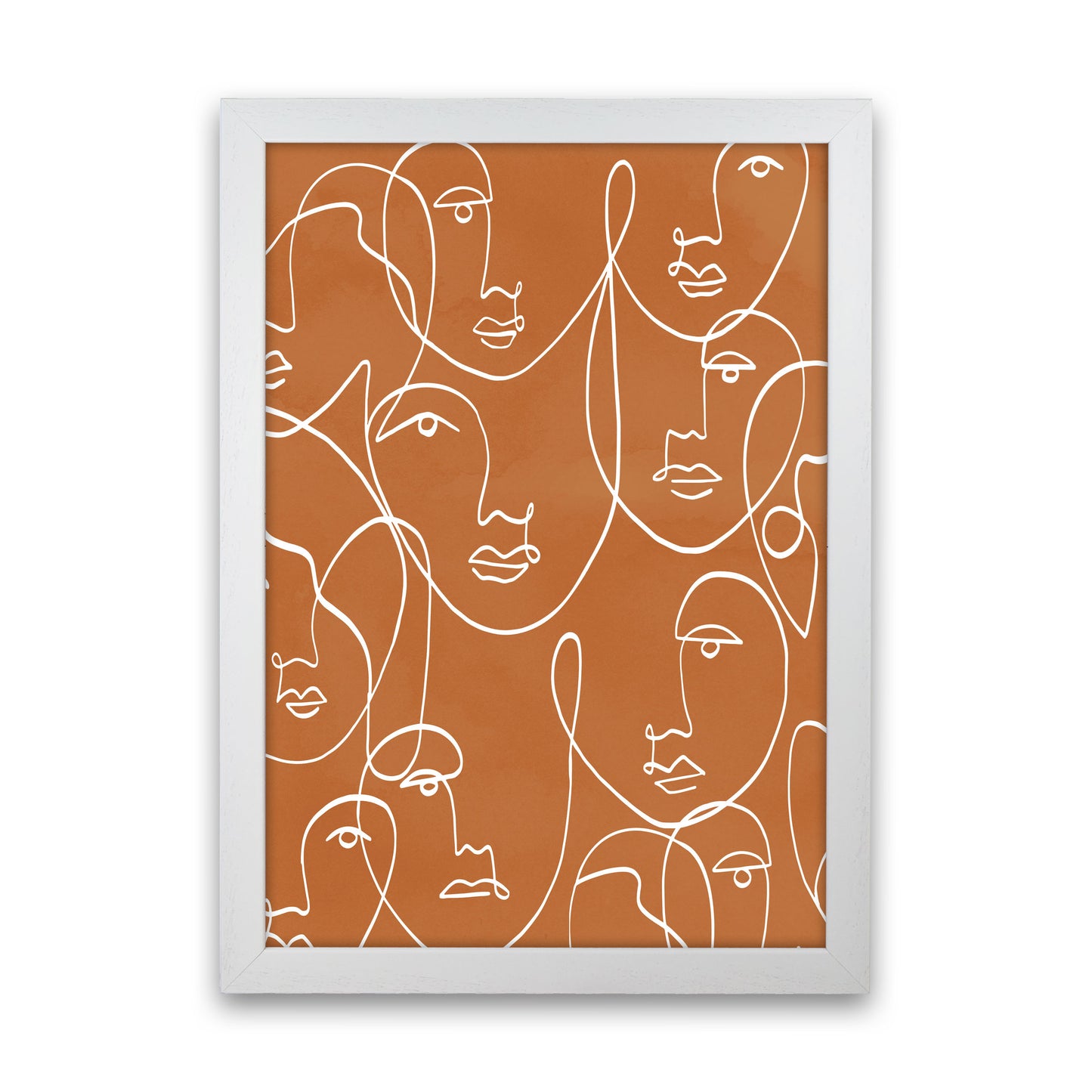Face Line Art Art Print by Essentially Nomadic White Grain