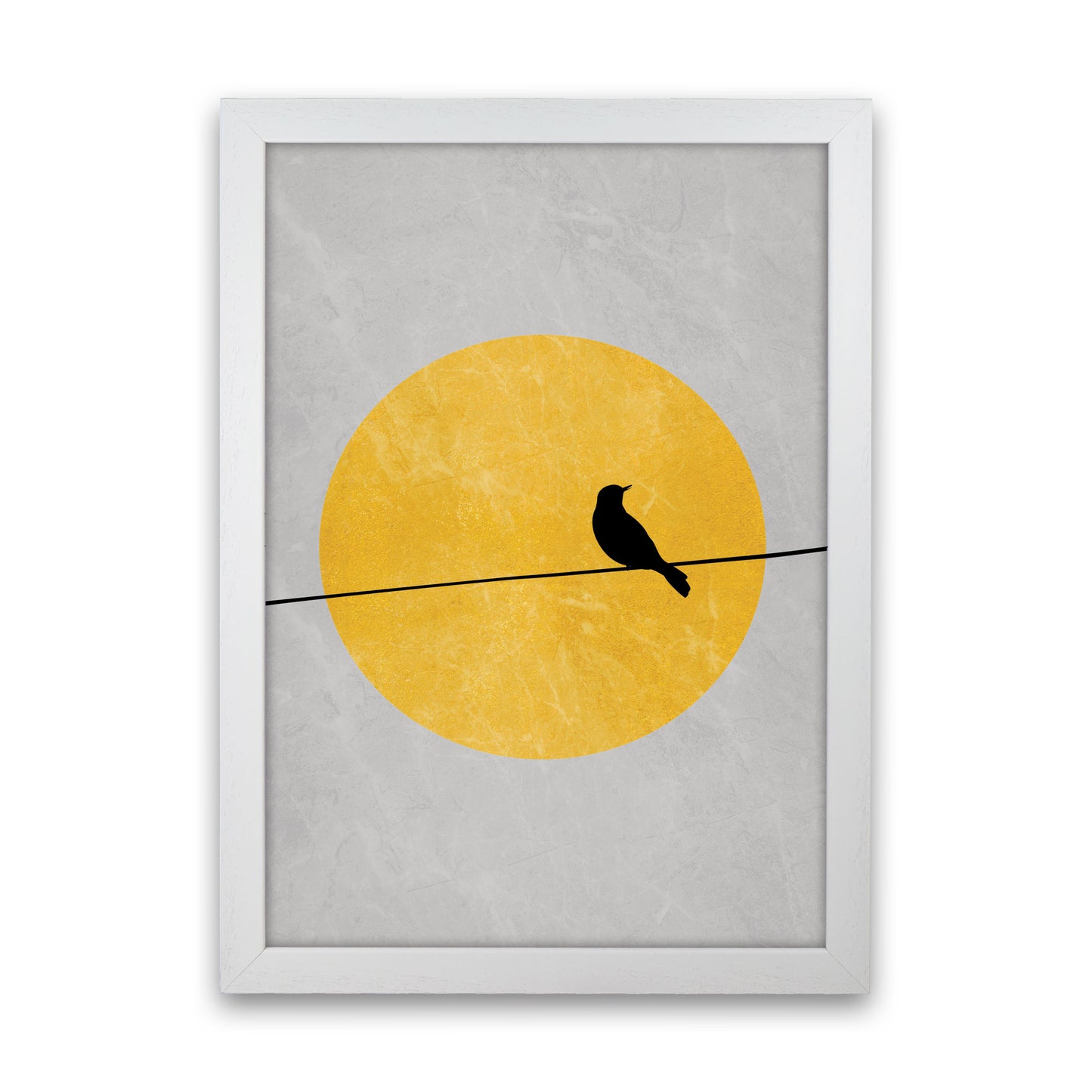 Lone Bird Art Print by Essentially Nomadic White Grain