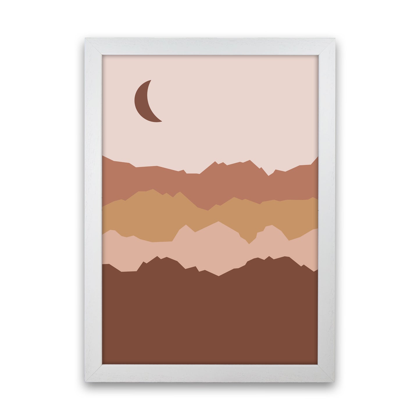 Mountain Moon Art Print by Essentially Nomadic White Grain