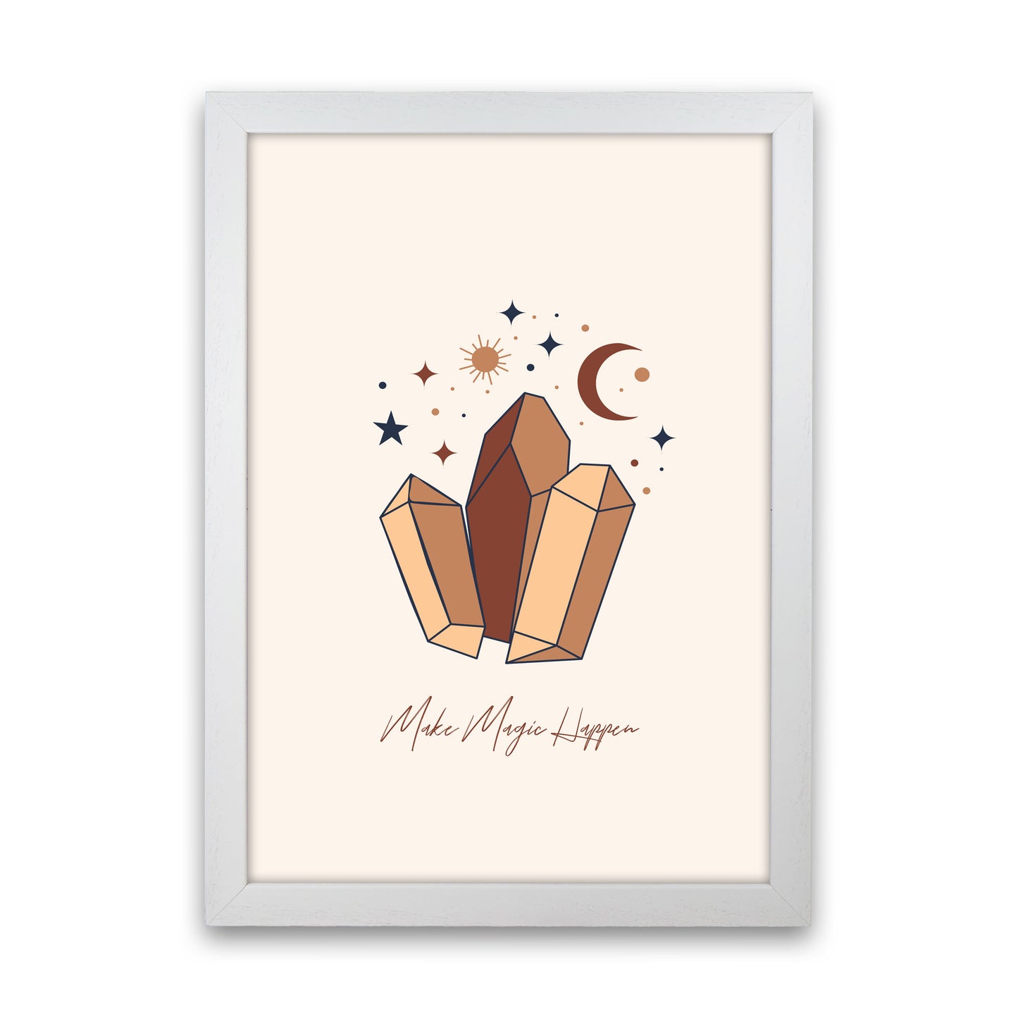 Mystical Crystal Magic Art Print by Essentially Nomadic White Grain