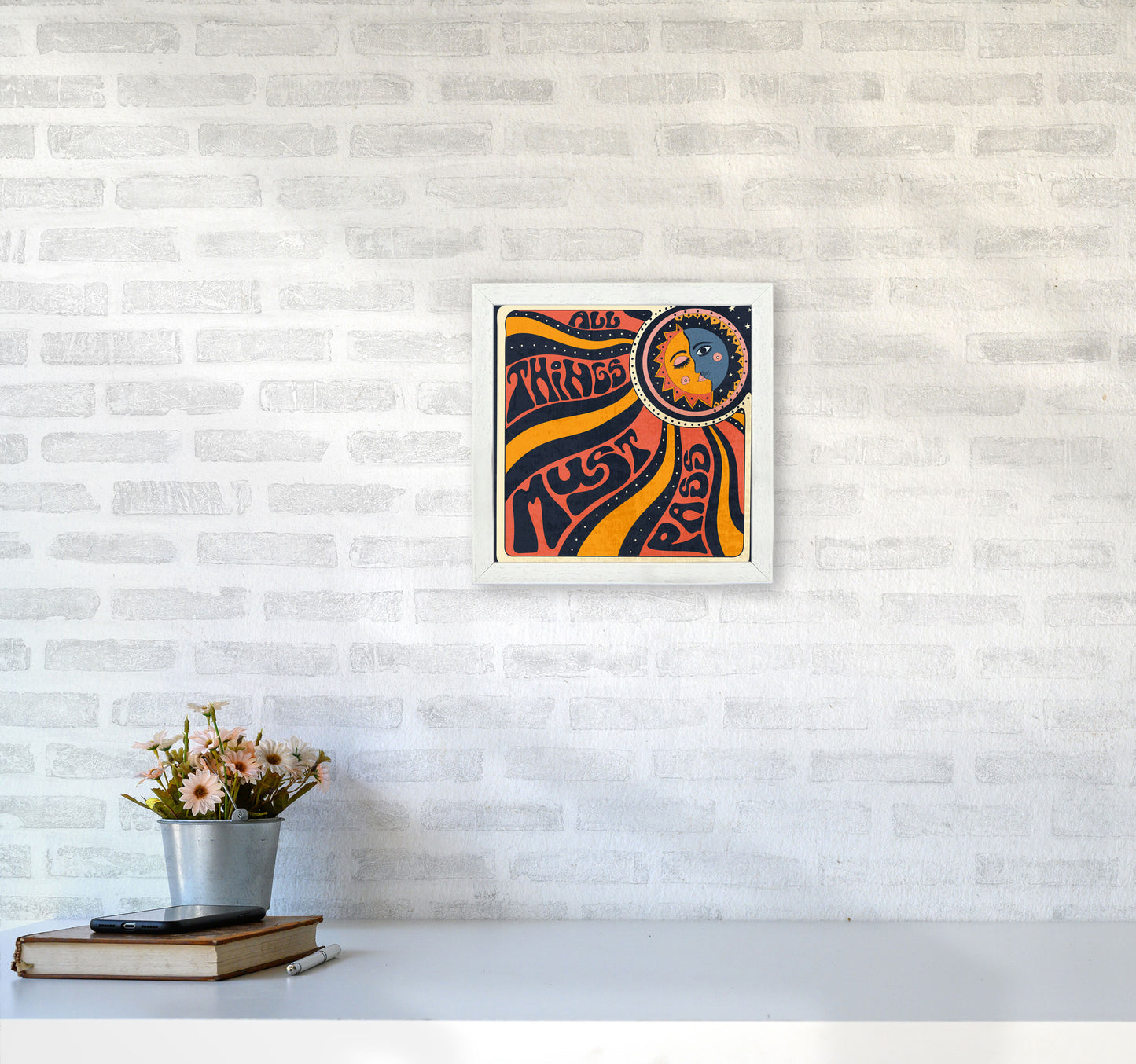 All Things Must Pass 7200 Art Print by Inktally3030 Oak Frame