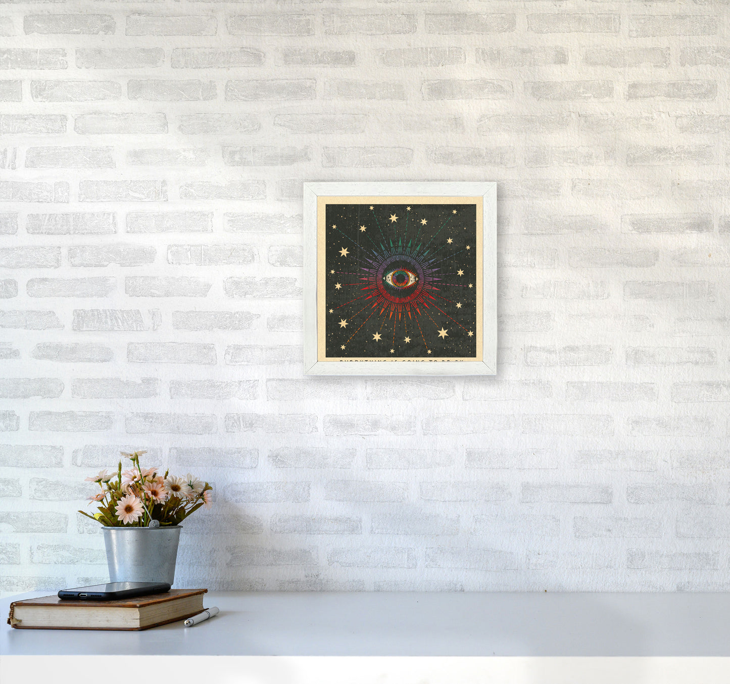 Everything Is Going To Be Ok Art Print by Inktally3030 Oak Frame