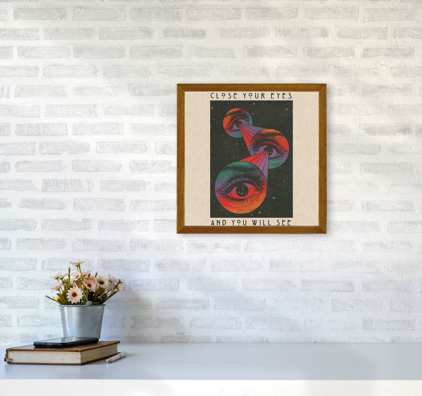Close Your Eyes Art Print by Inktally4040 Print Only