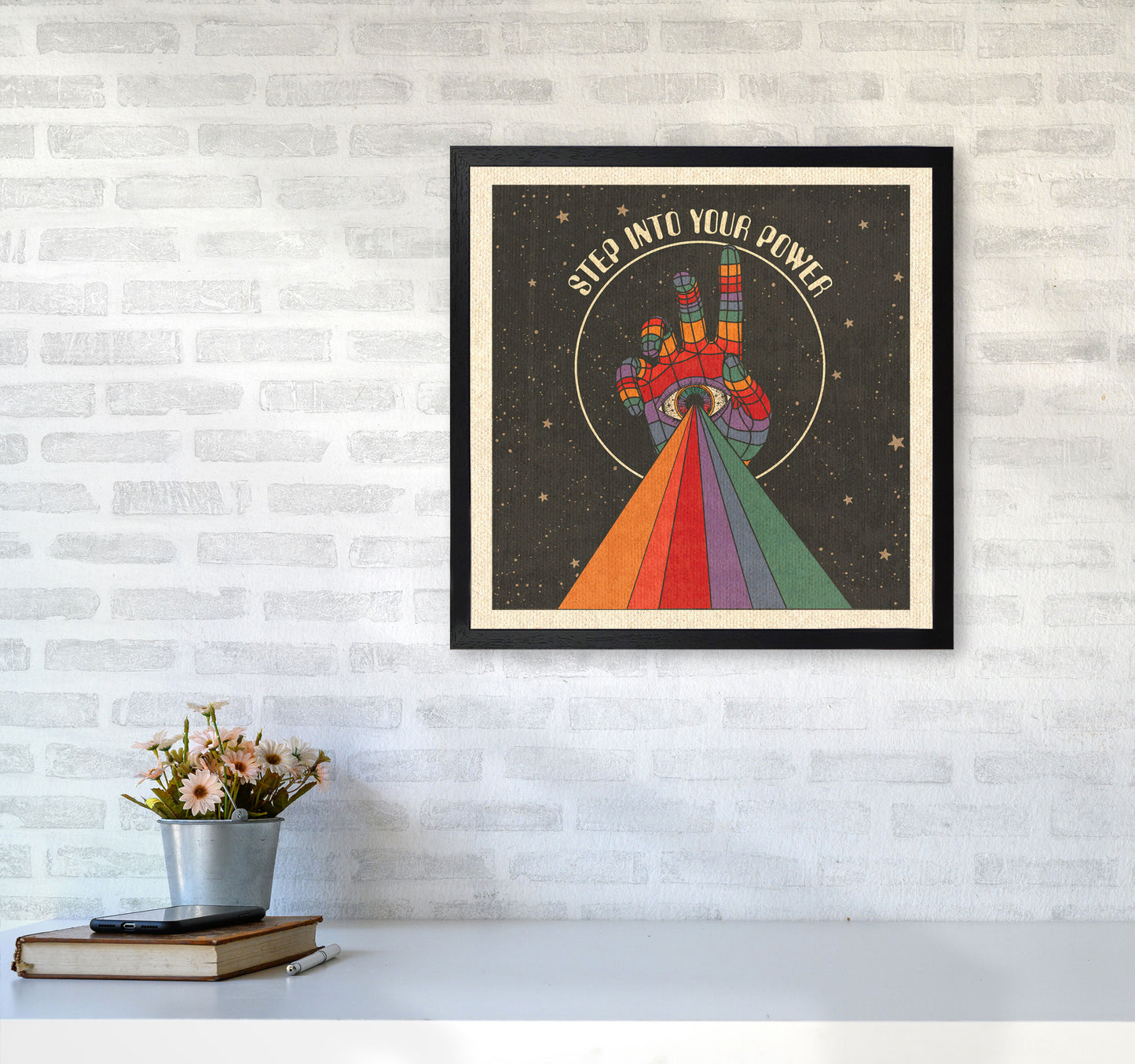 Power Final Art Print by Inktally5050 White Frame