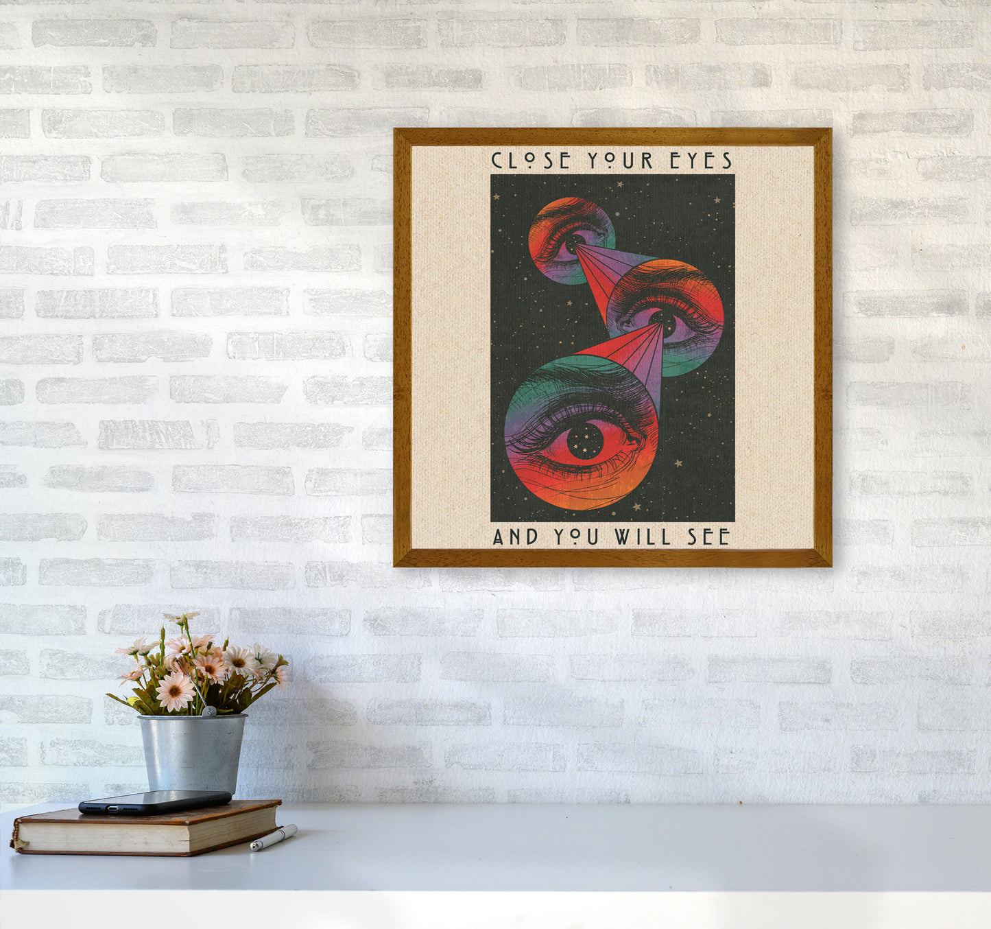 Close Your Eyes Art Print by Inktally5050 Print Only