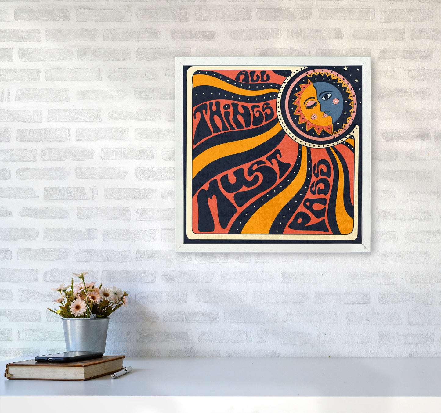 All Things Must Pass 7200 Art Print by Inktally5050 Oak Frame