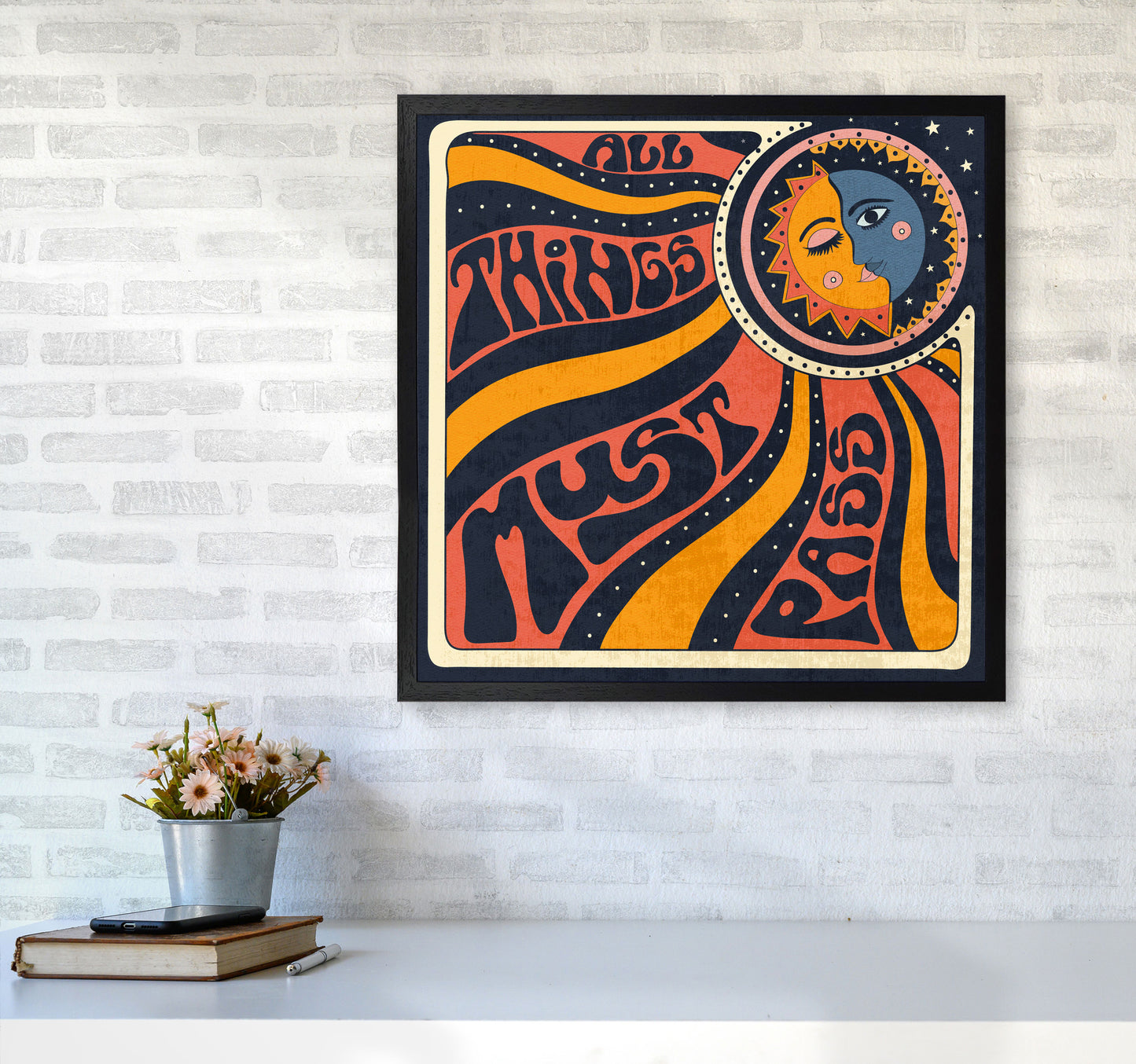 All Things Must Pass 7200 Art Print by Inktally6060 White Frame