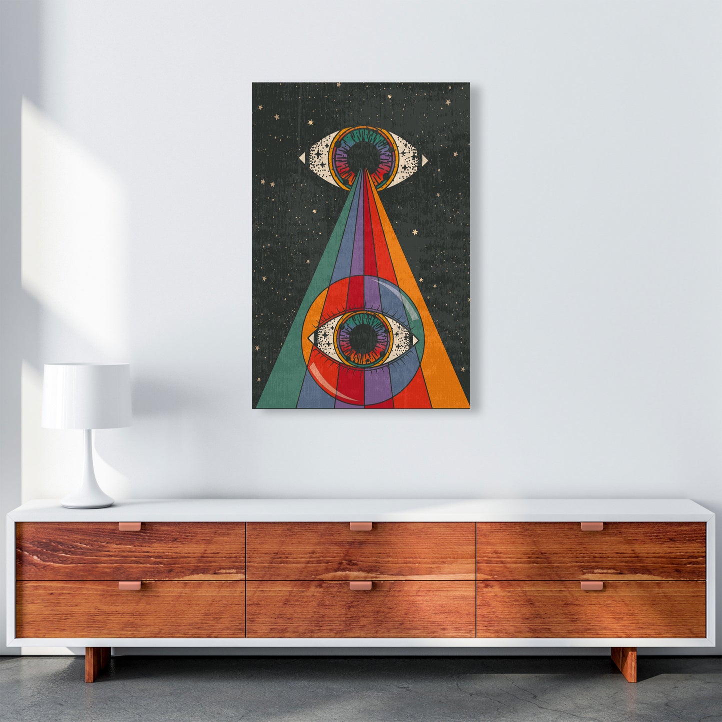 Mystic Eye - Text- A3 Art Print by Inktally A1 Canvas