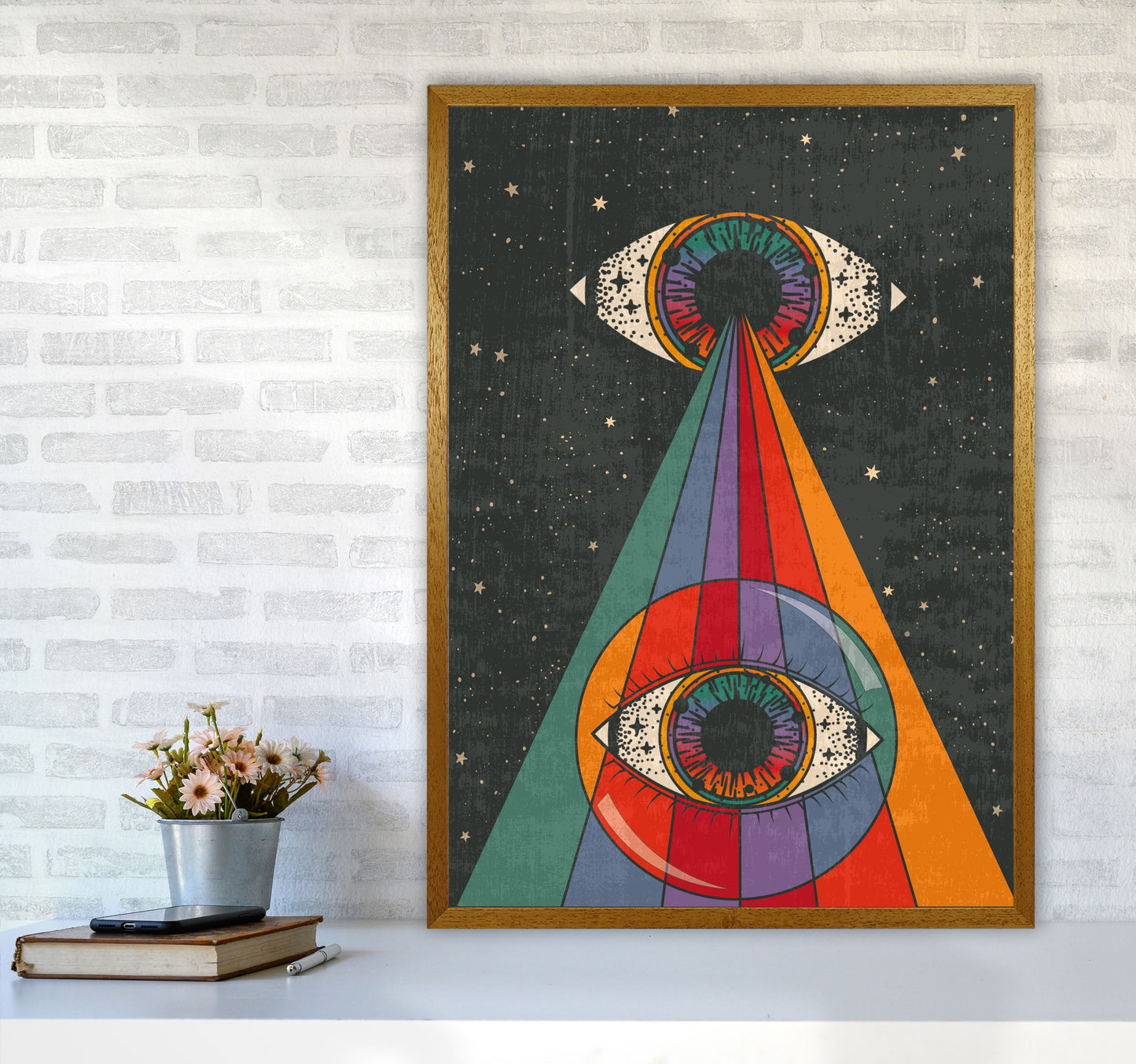 Mystic Eye - Text- A3 Art Print by Inktally A1 Print Only