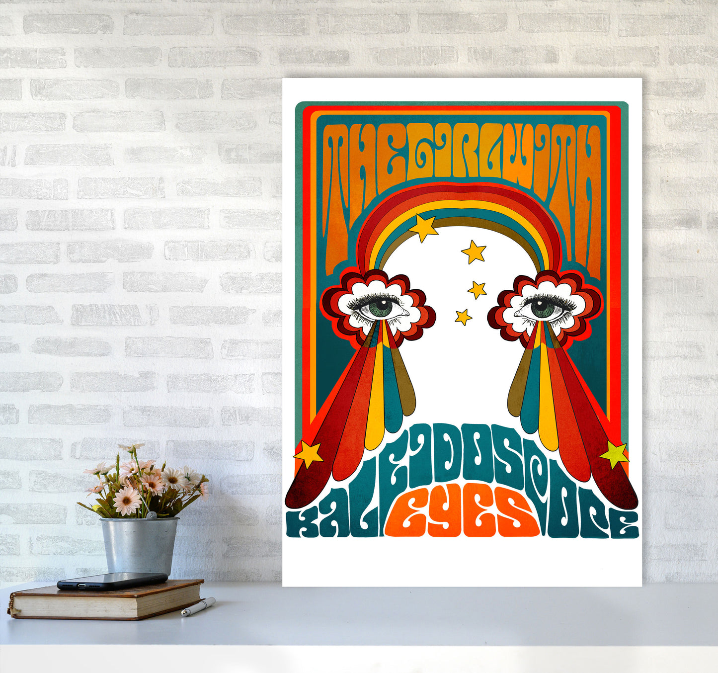 Kaleyesnewfinalsmall Art Print by Inktally A1 Black Frame