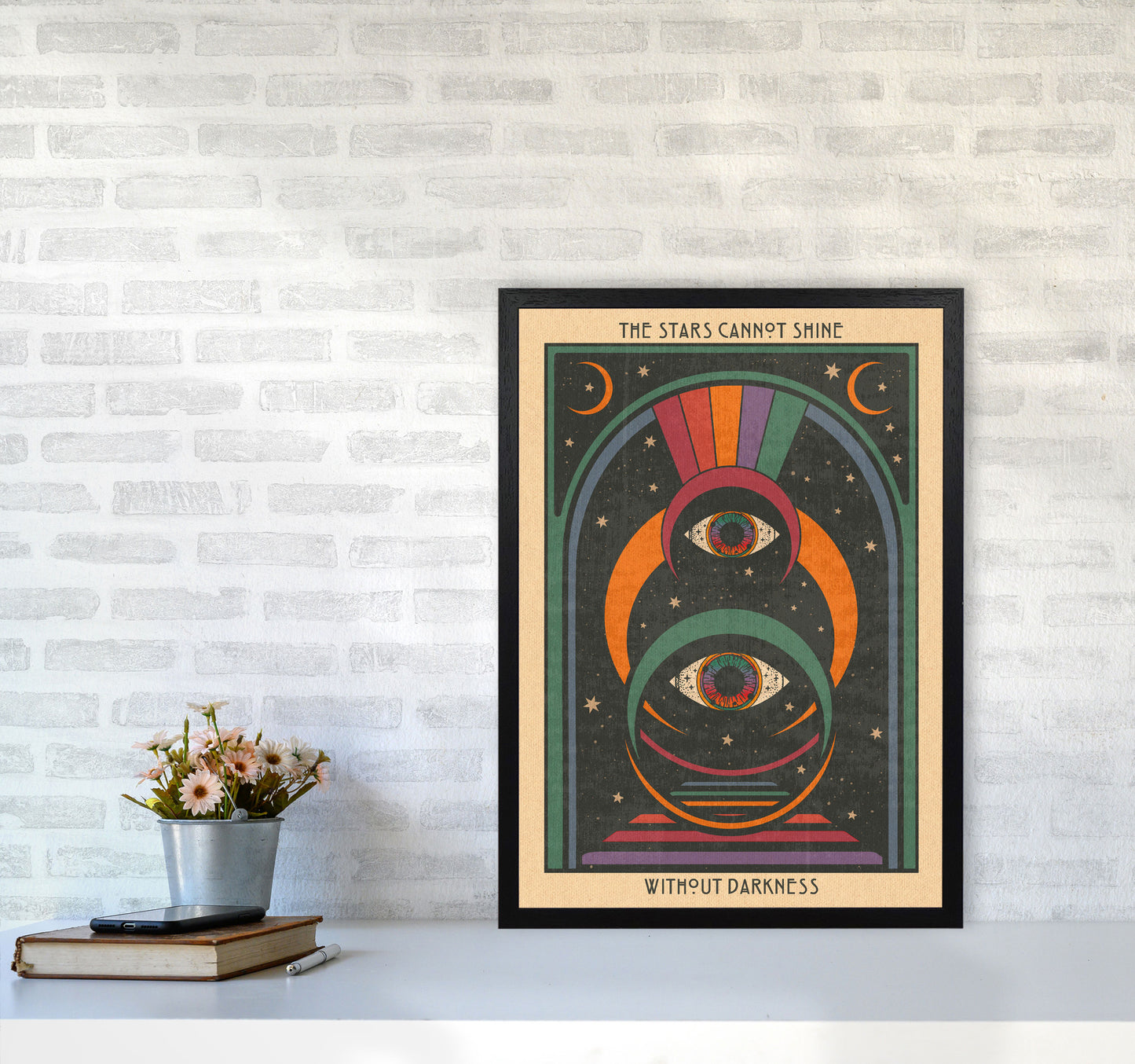 Darkness - For Print Art Print by Inktally A2 White Frame