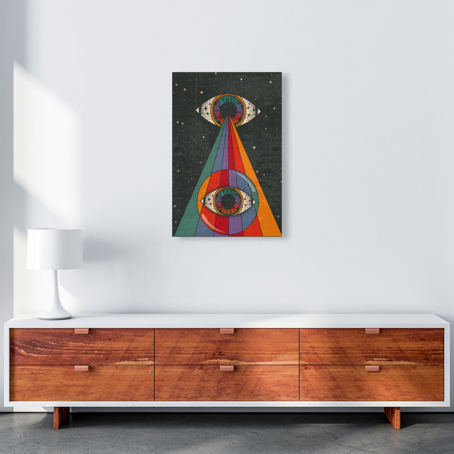 Mystic Eye - Text- A3 Art Print by Inktally A2 Canvas