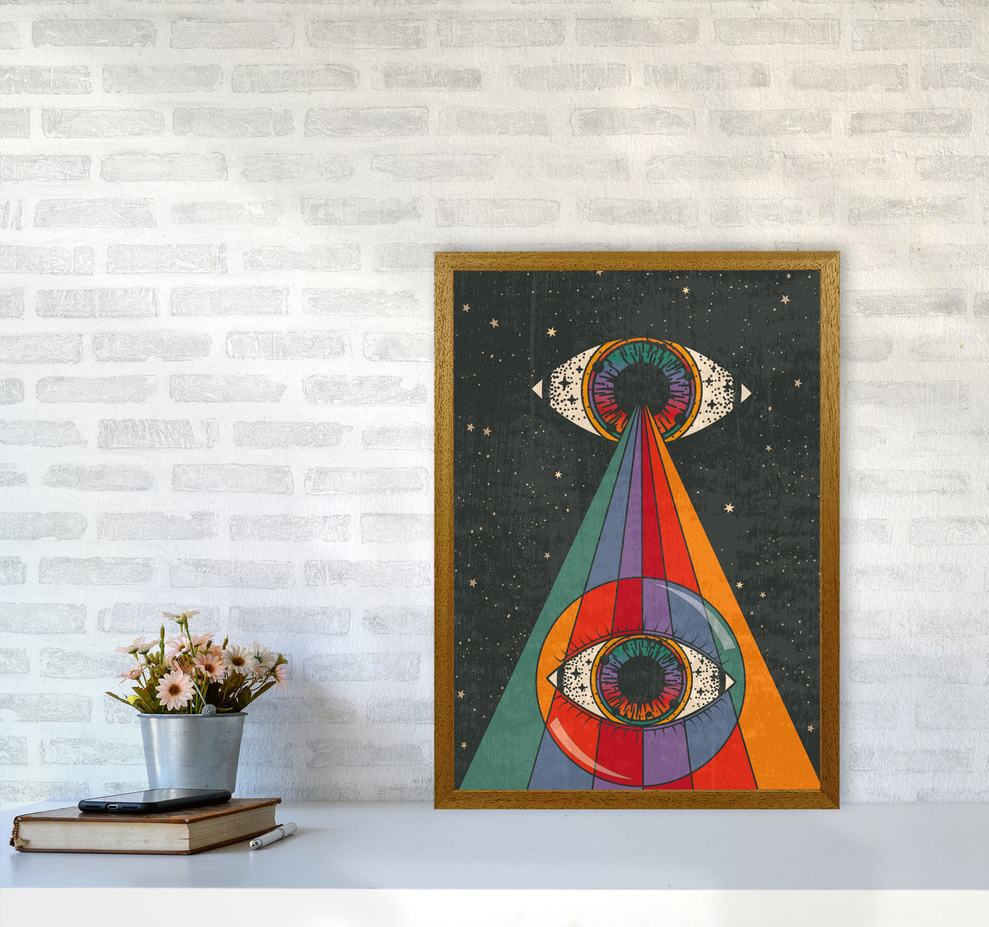 Mystic Eye - Text- A3 Art Print by Inktally A2 Print Only
