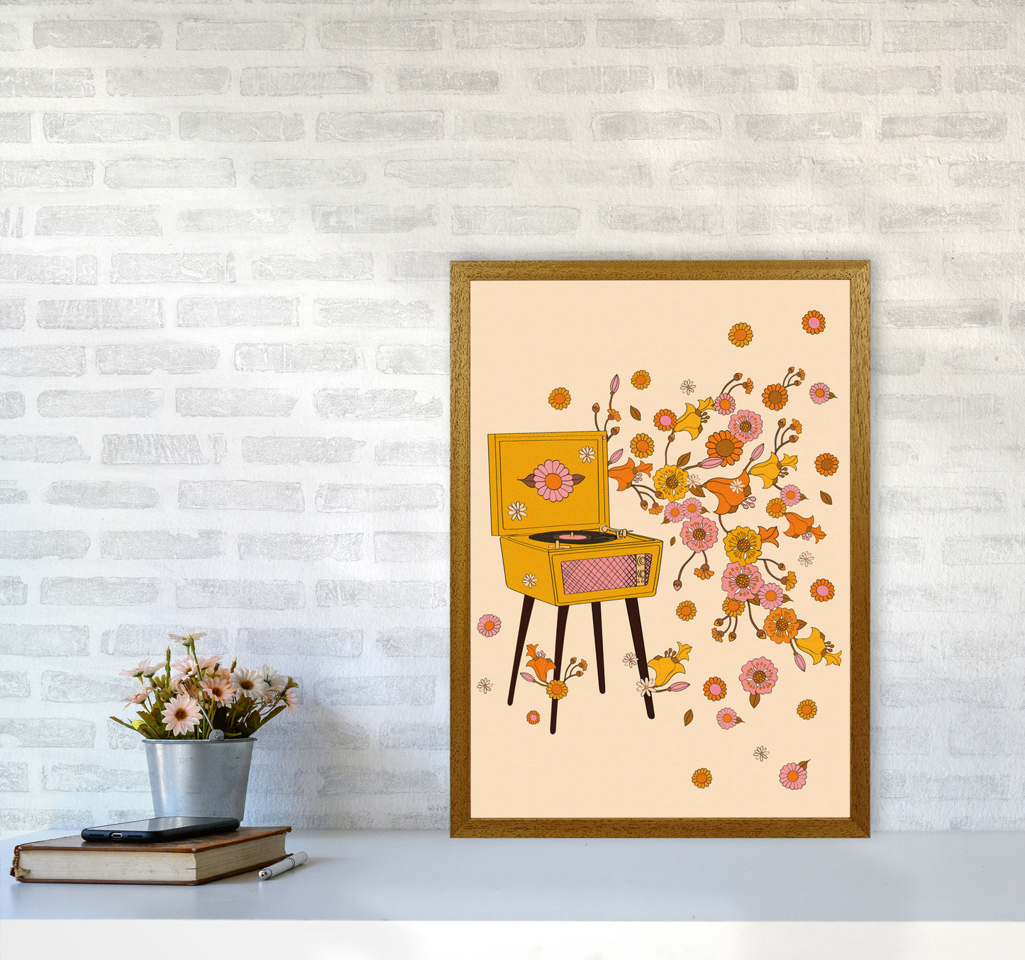 Turntable A1 Art Print by Inktally A2 Print Only