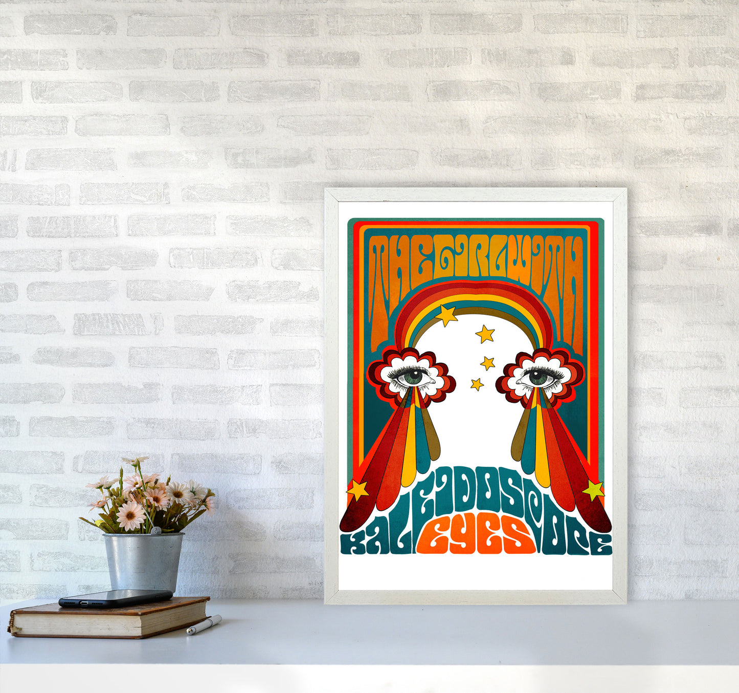Kaleyesnewfinalsmall Art Print by Inktally A2 Oak Frame