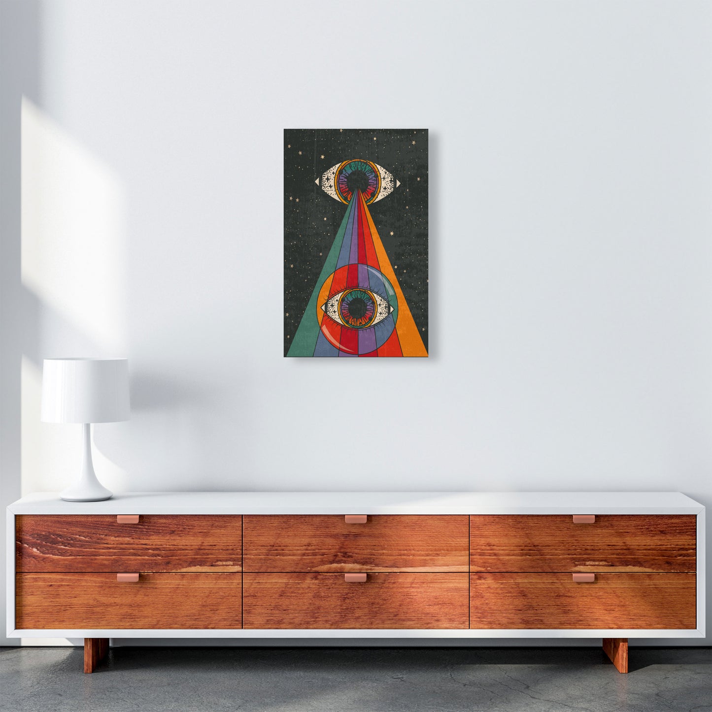 Mystic Eye - Text- A3 Art Print by Inktally A3 Canvas
