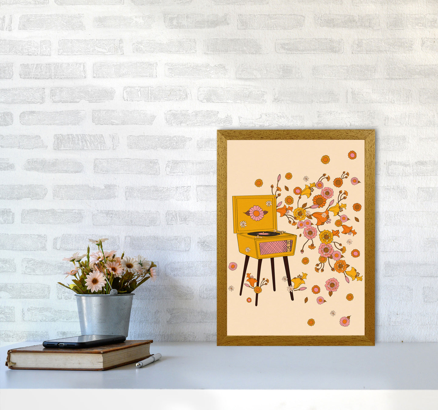 Turntable A1 Art Print by Inktally A3 Print Only