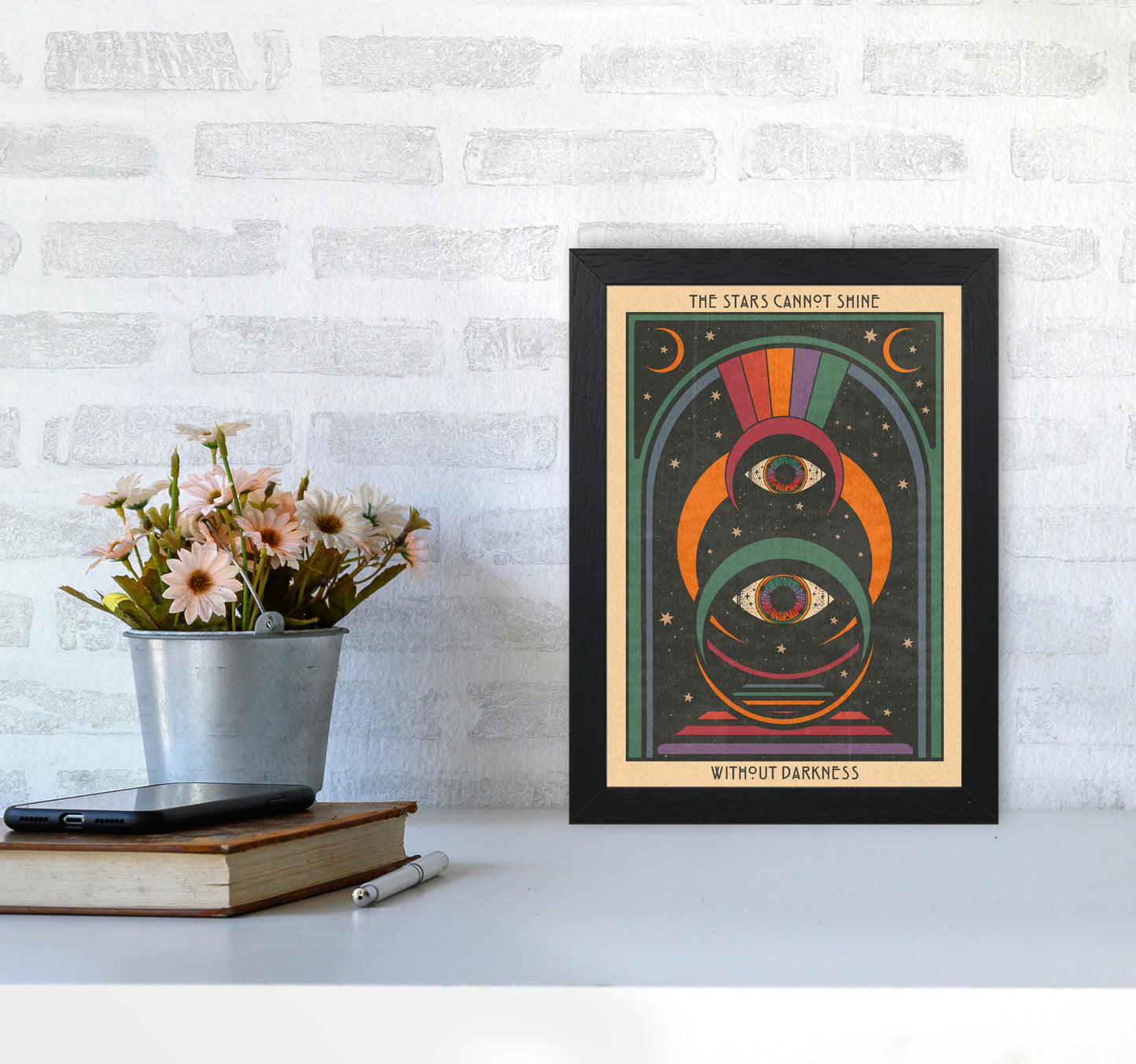 Darkness - For Print Art Print by Inktally A4 White Frame
