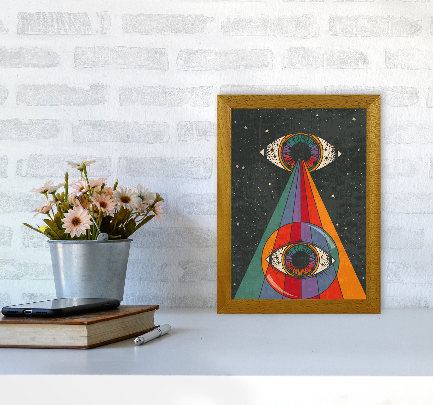 Mystic Eye - Text- A3 Art Print by Inktally A4 Print Only