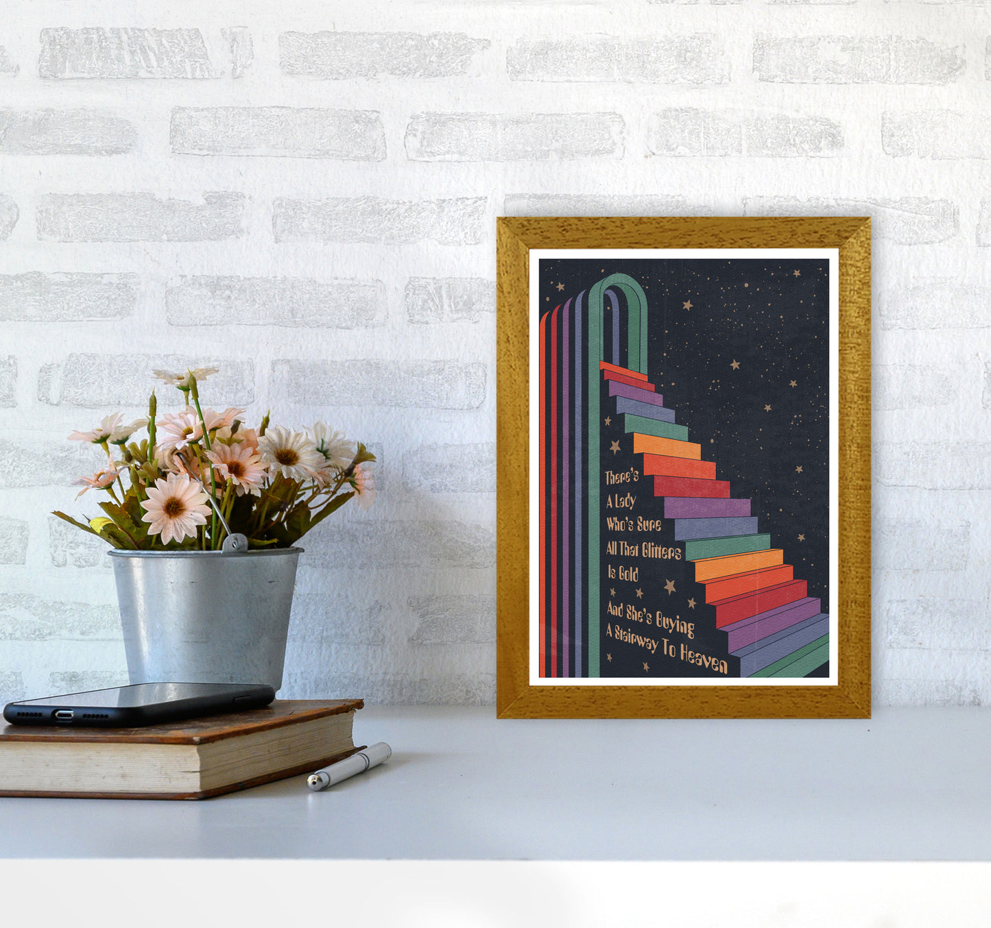 Stairway To Heaven A1 Gelato Art Print by Inktally A4 Print Only