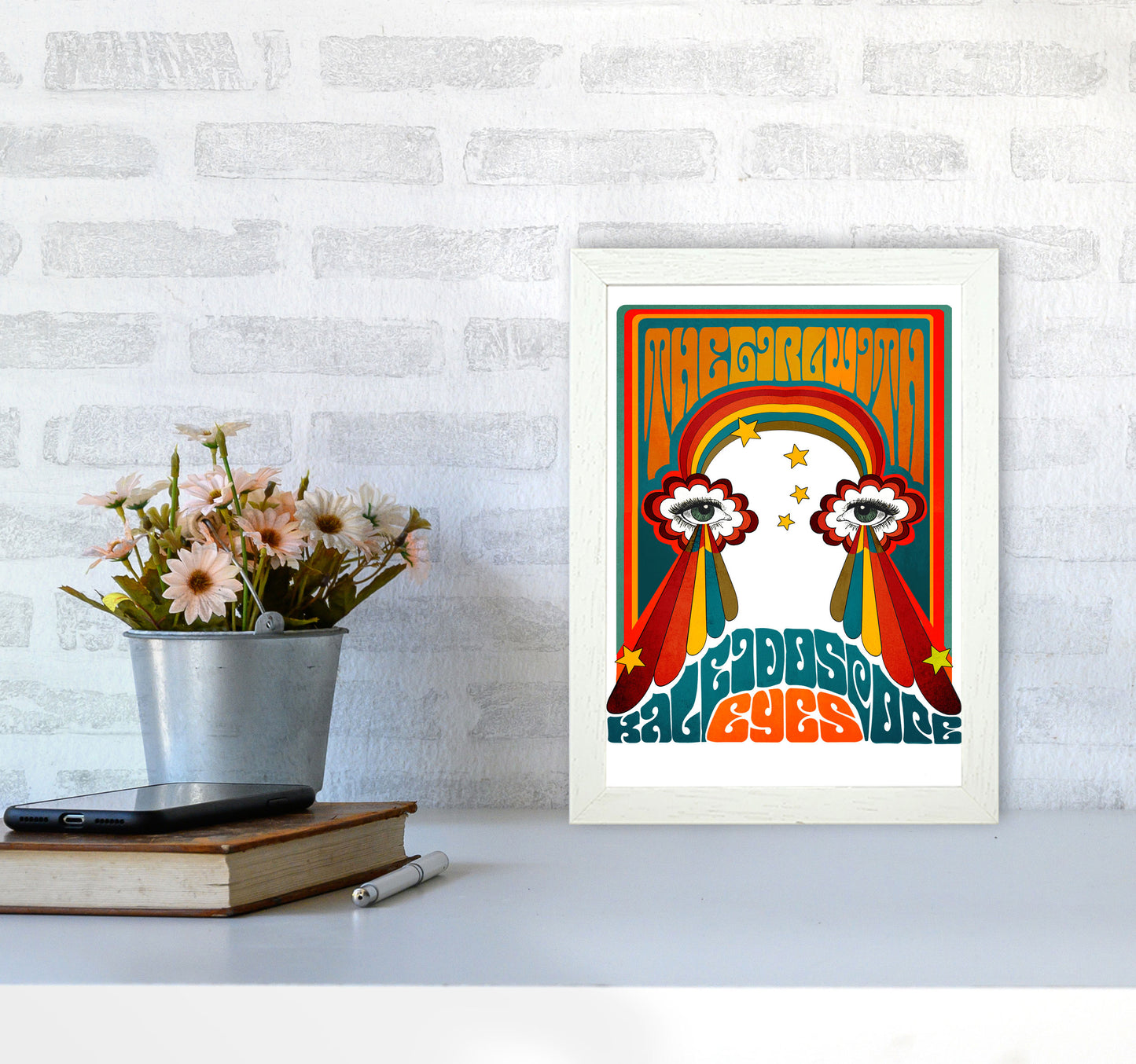 Kaleyesnewfinalsmall Art Print by Inktally A4 Oak Frame