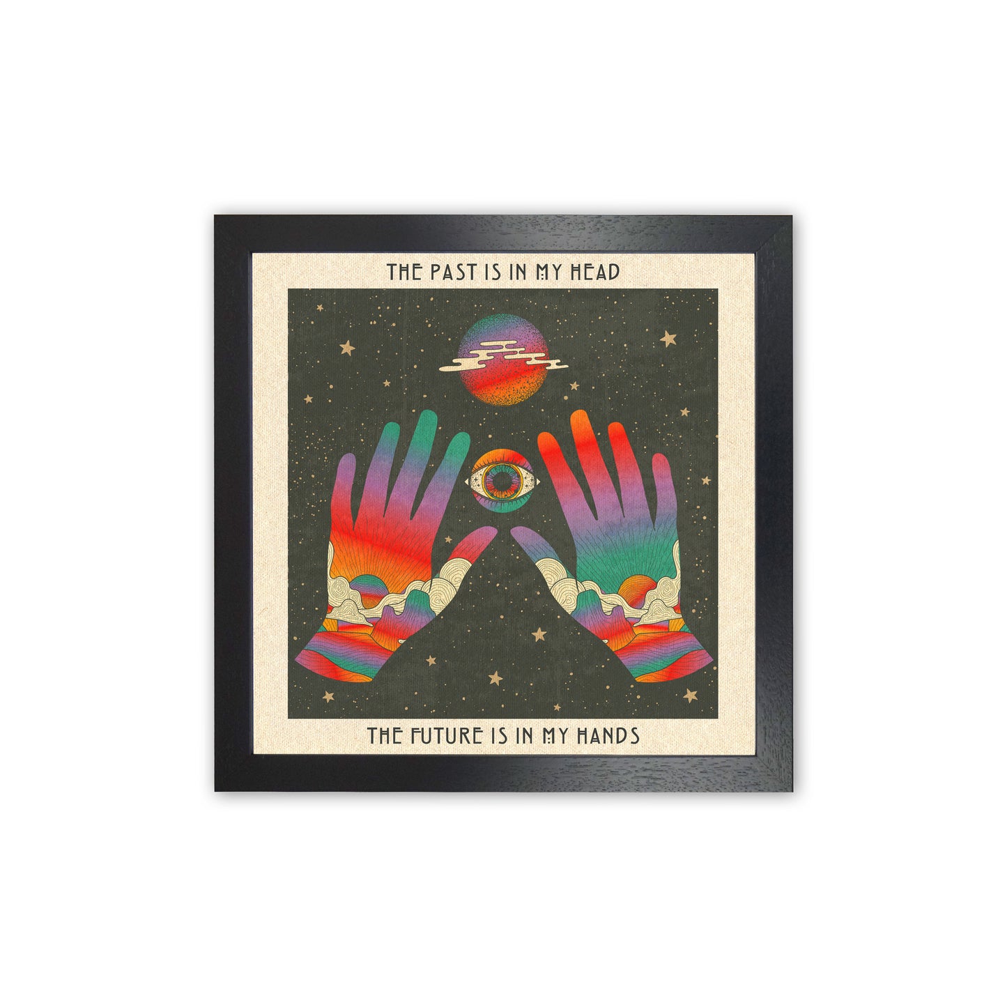 My Hands Final For Print Art Print by Inktally Black Grain