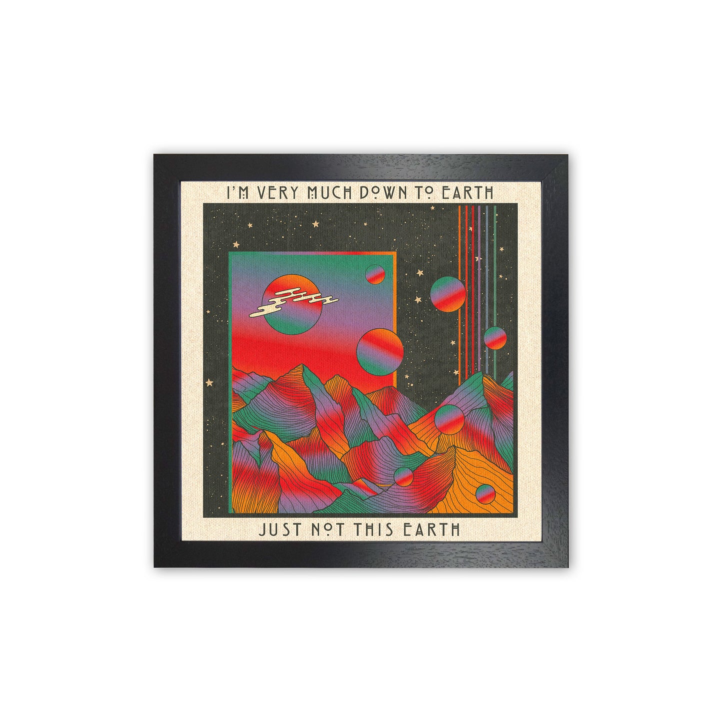 Down To Earth Art Print by Inktally Black Grain