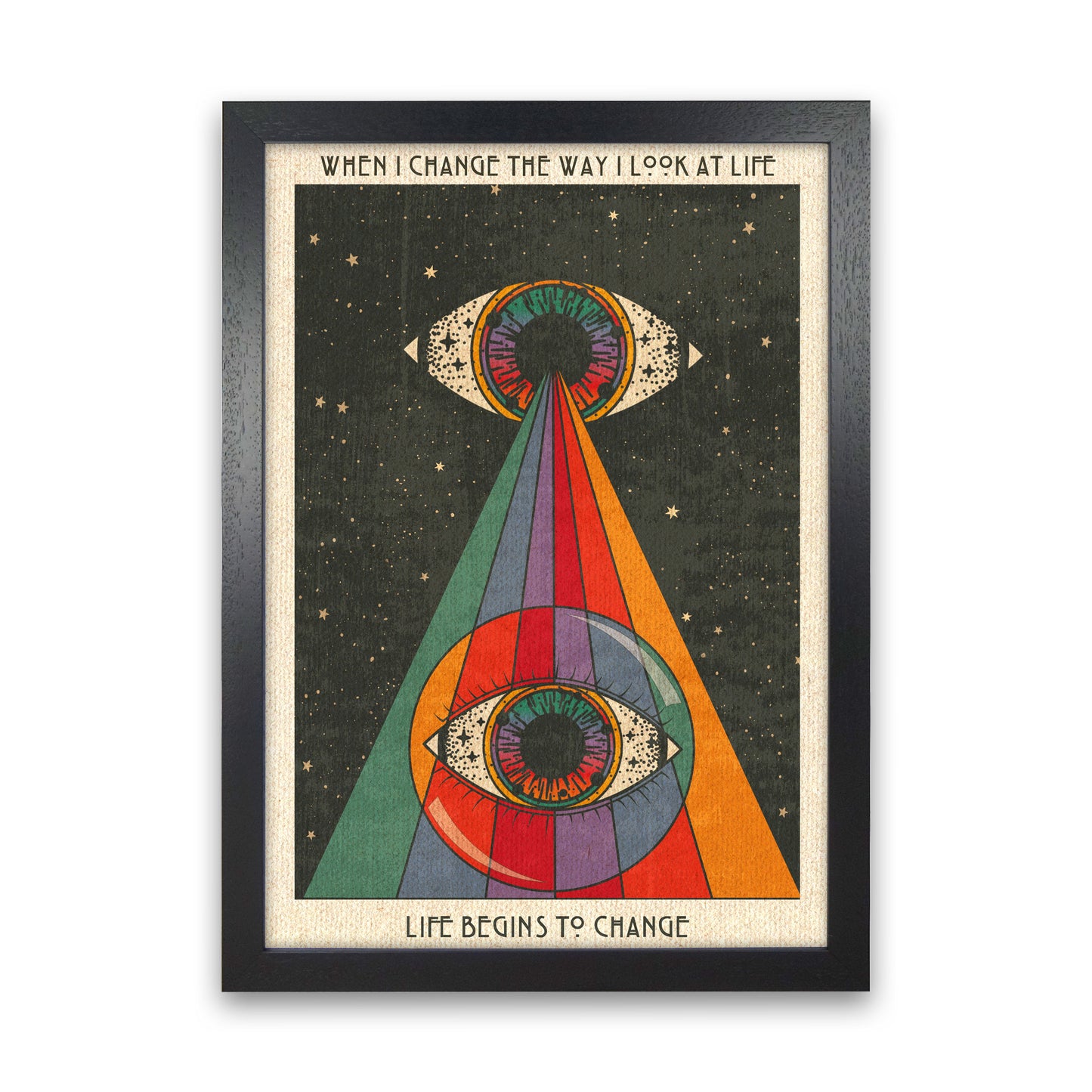 Life Begins To Change - A3 Art Print by Inktally Black Grain