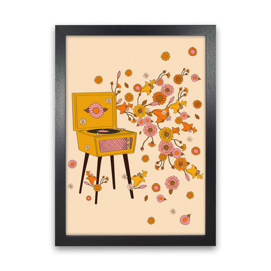 Turntable A1 Art Print by Inktally Black Grain